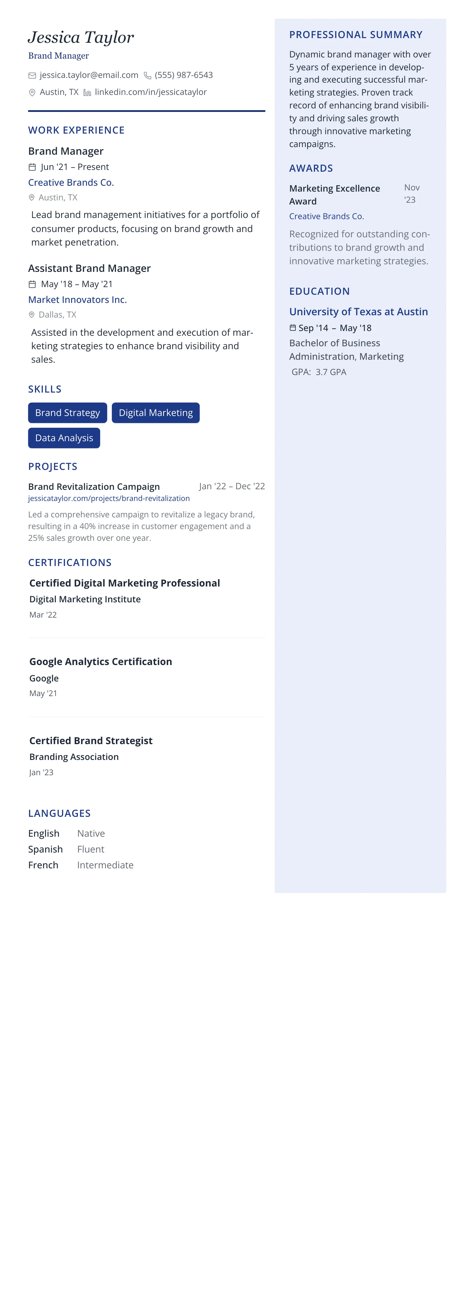 Executive Pro template preview