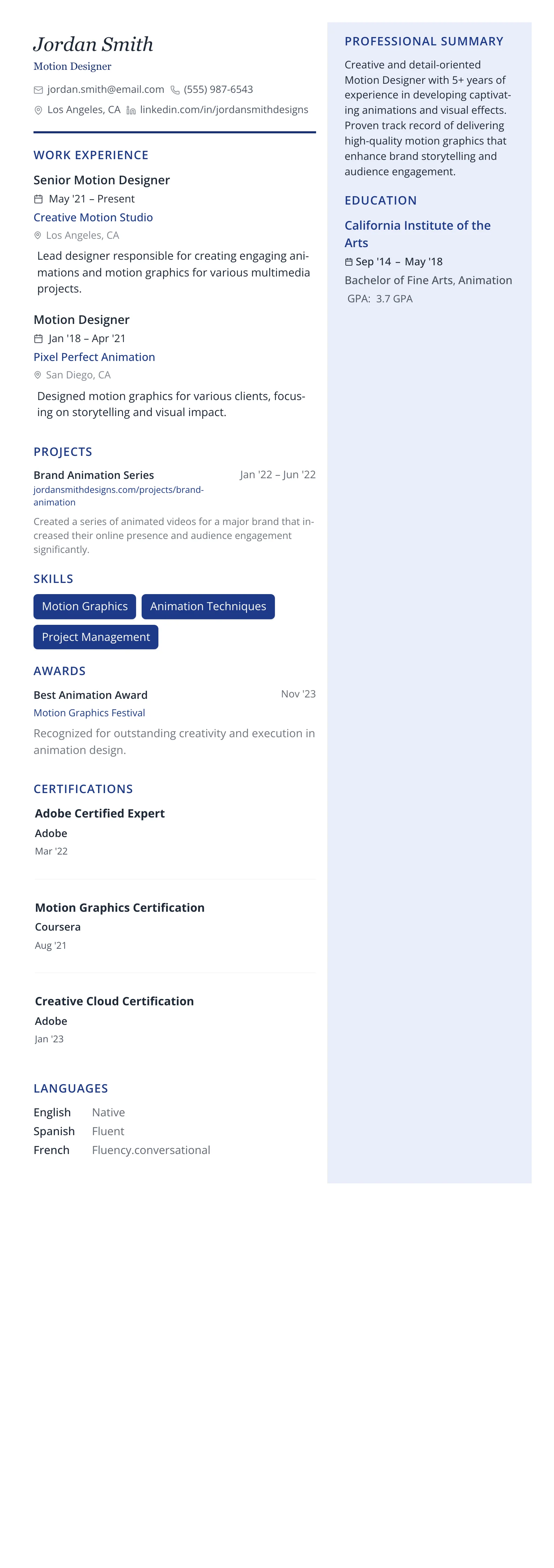 Executive Pro template preview