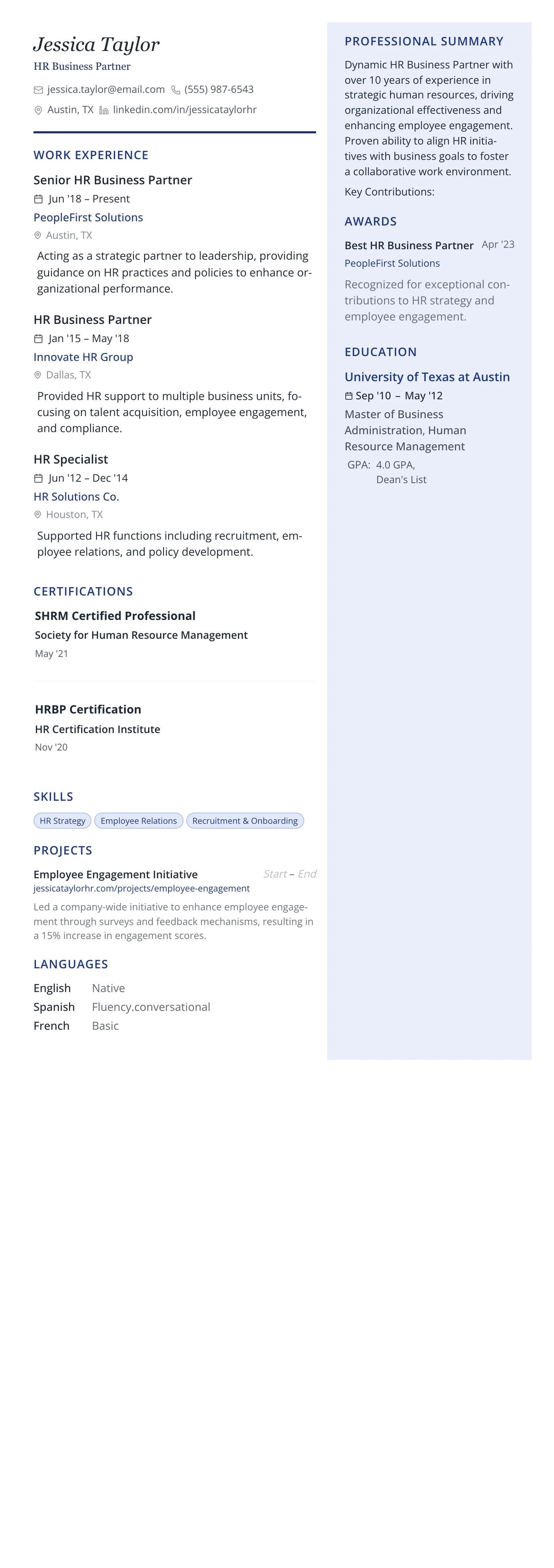 Executive Pro template preview