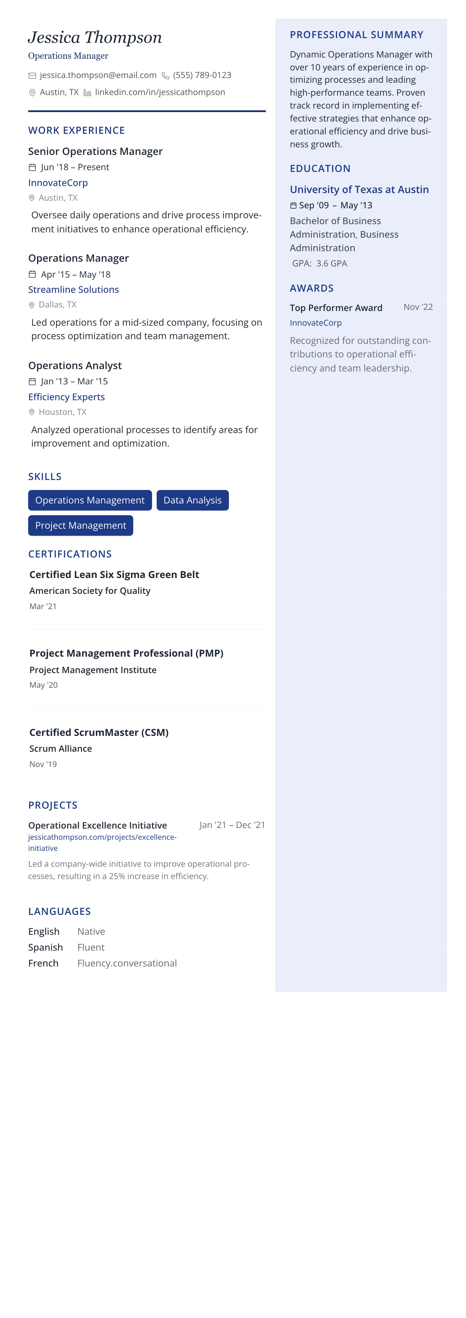 Executive Pro template preview
