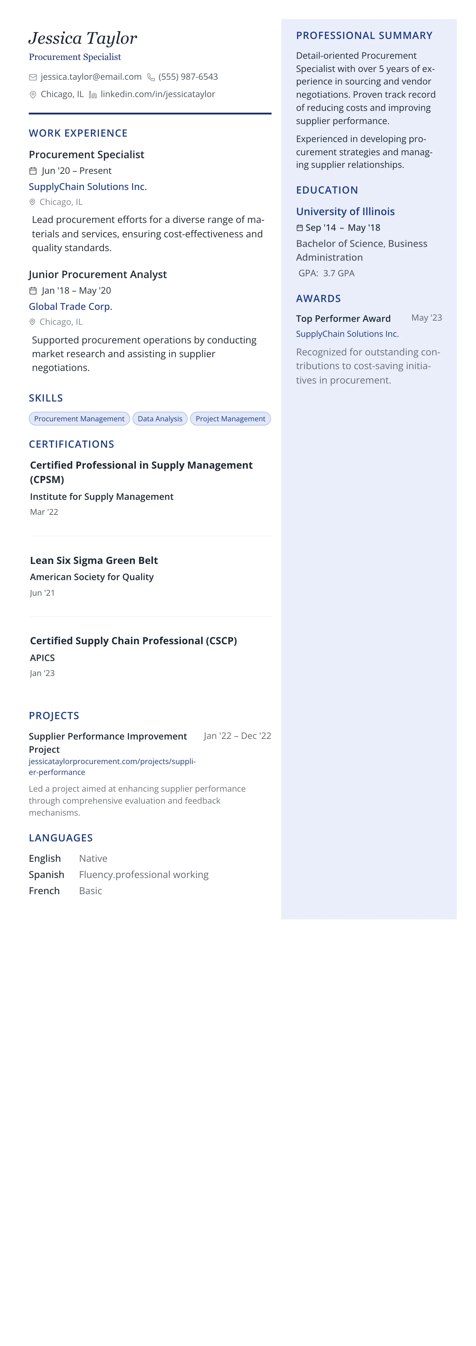 Executive Pro template preview