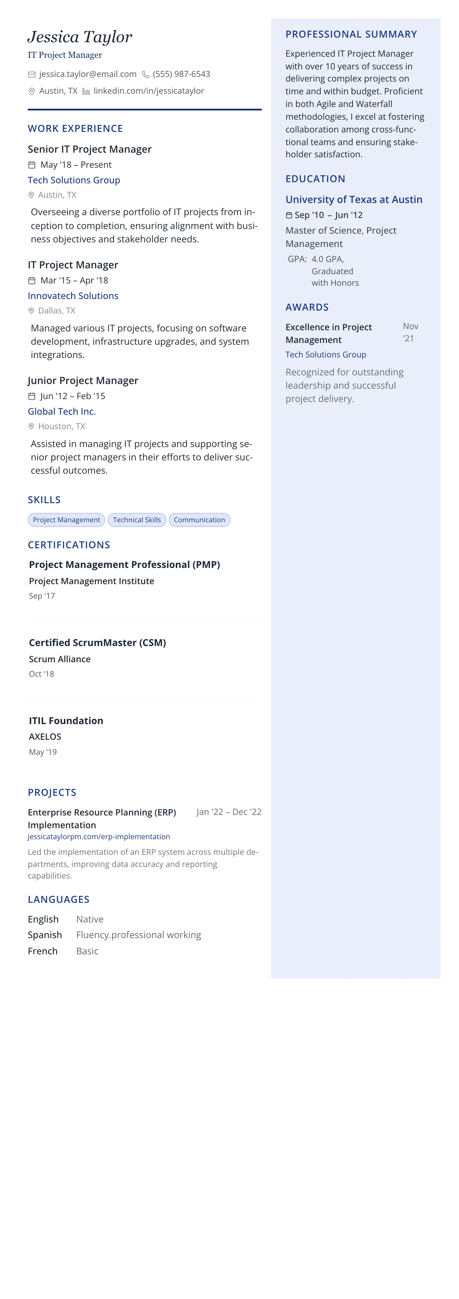 Executive Pro template preview