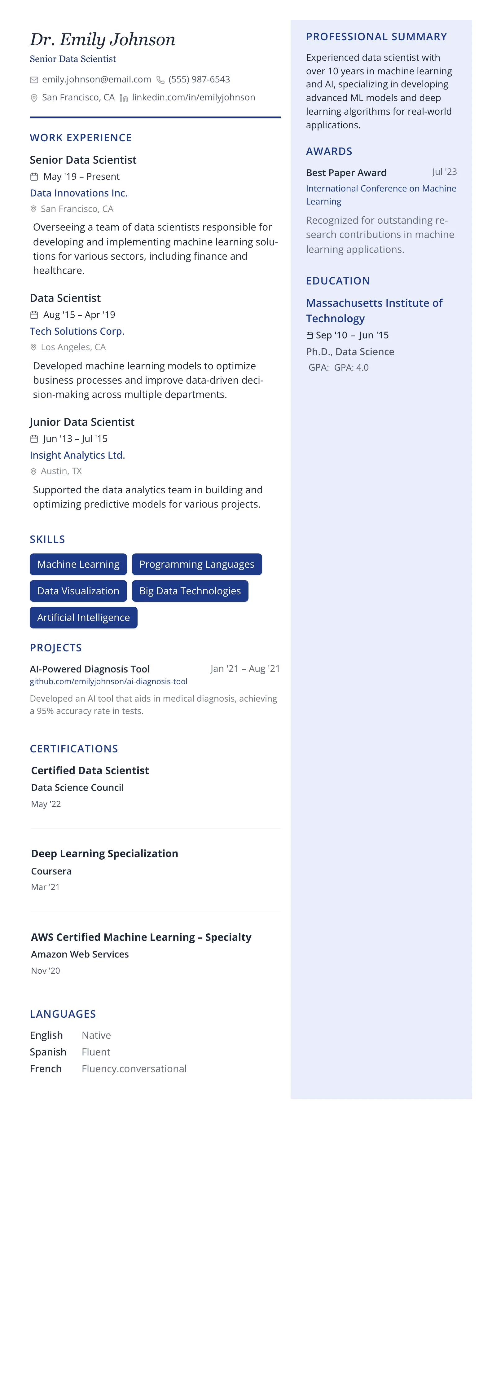 Executive Pro template preview
