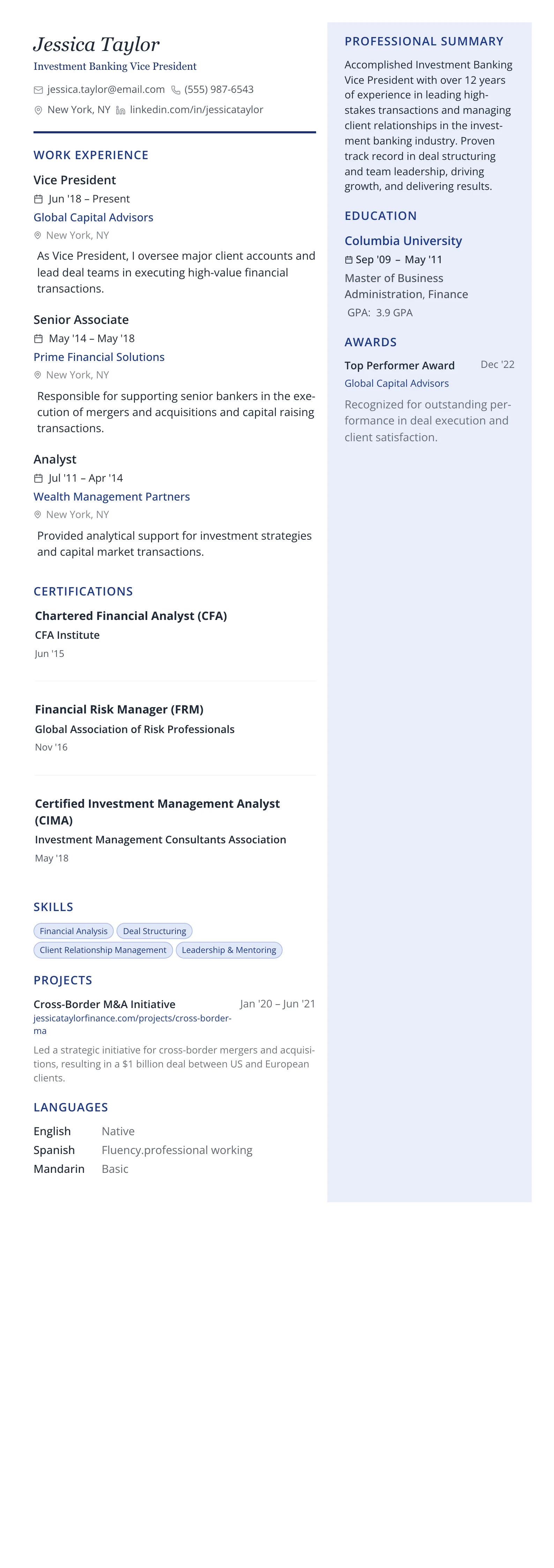 Executive Pro template preview
