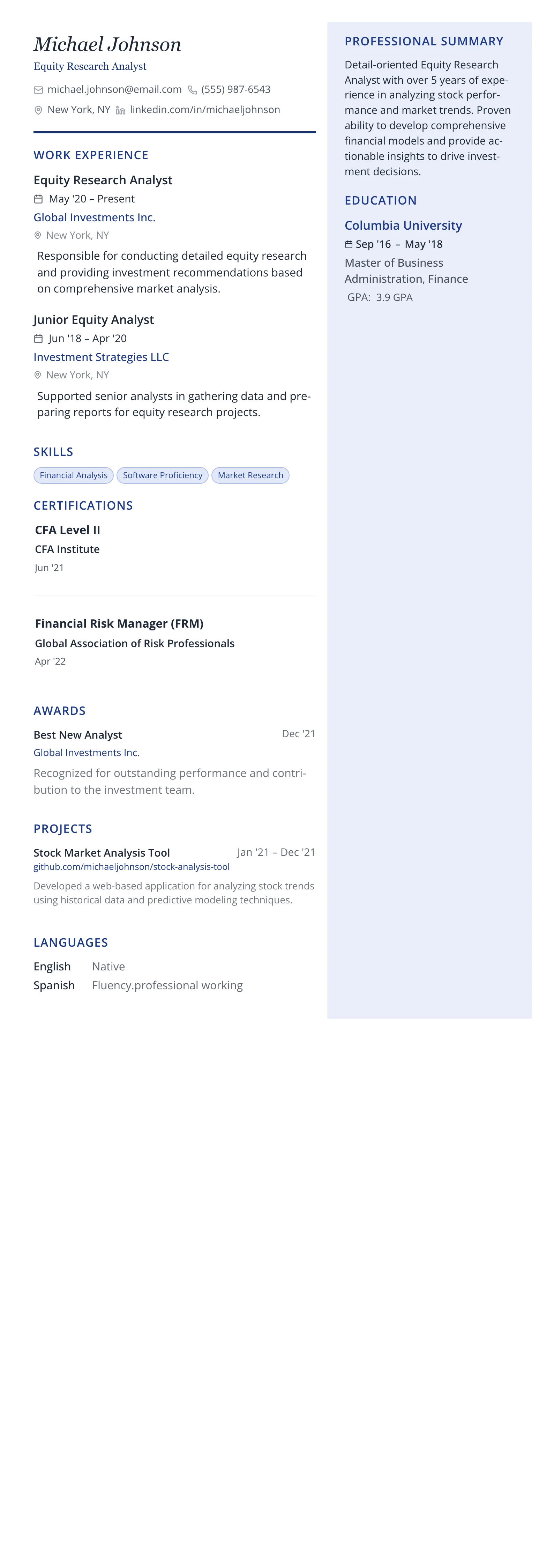 Executive Pro template preview