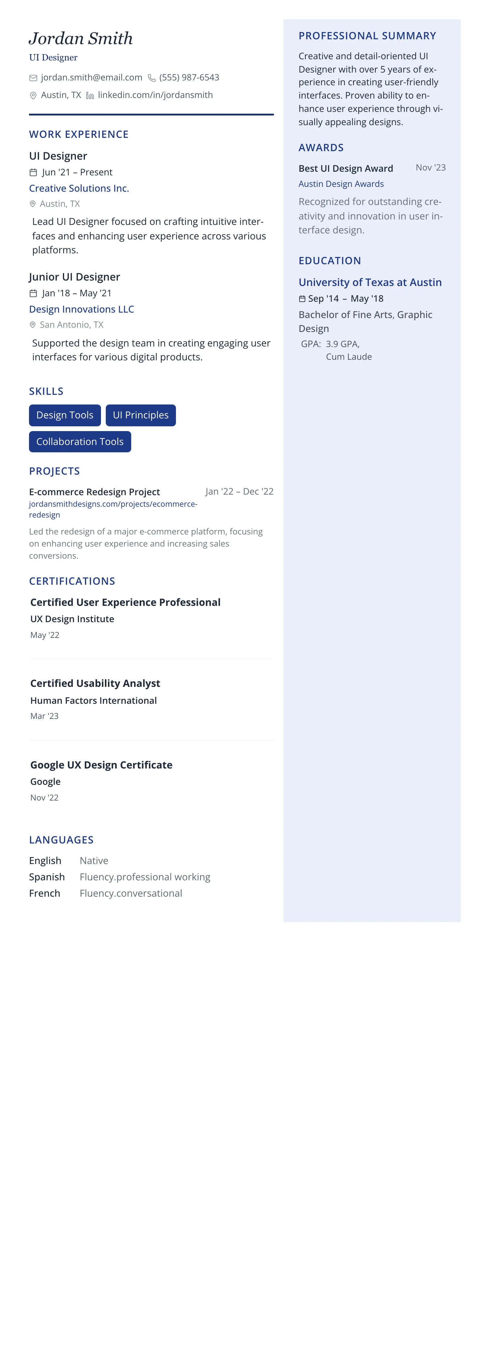 Executive Pro template preview