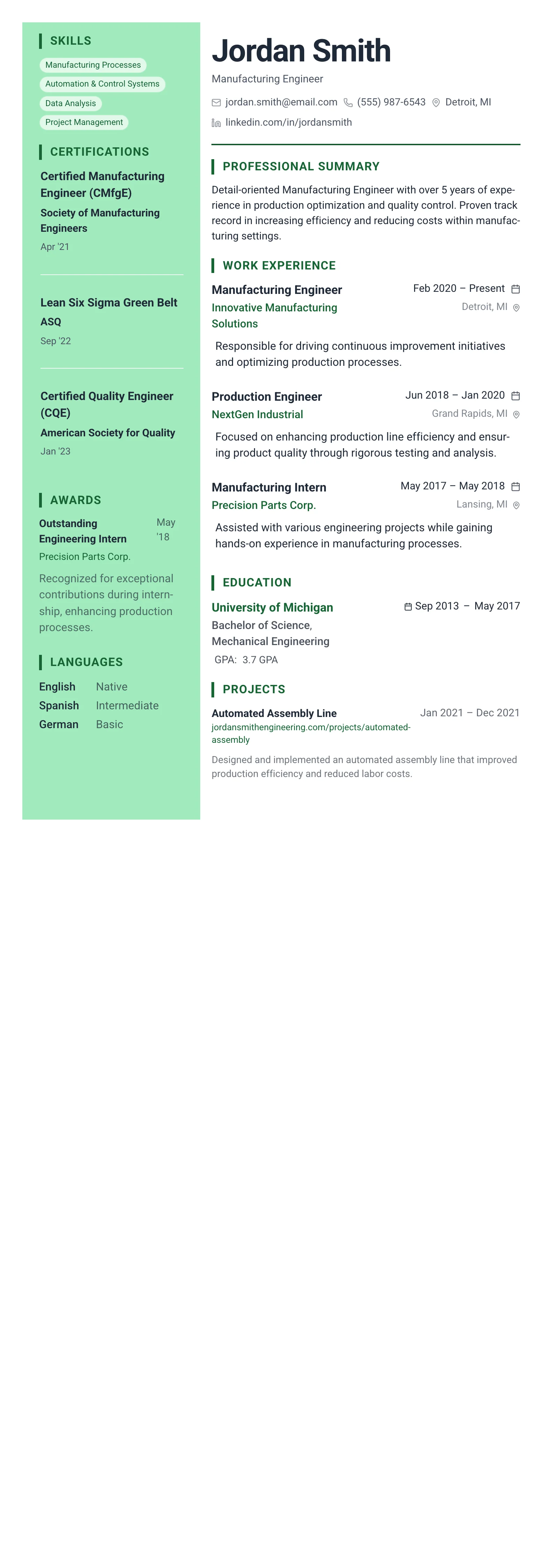 Forest Professional template preview