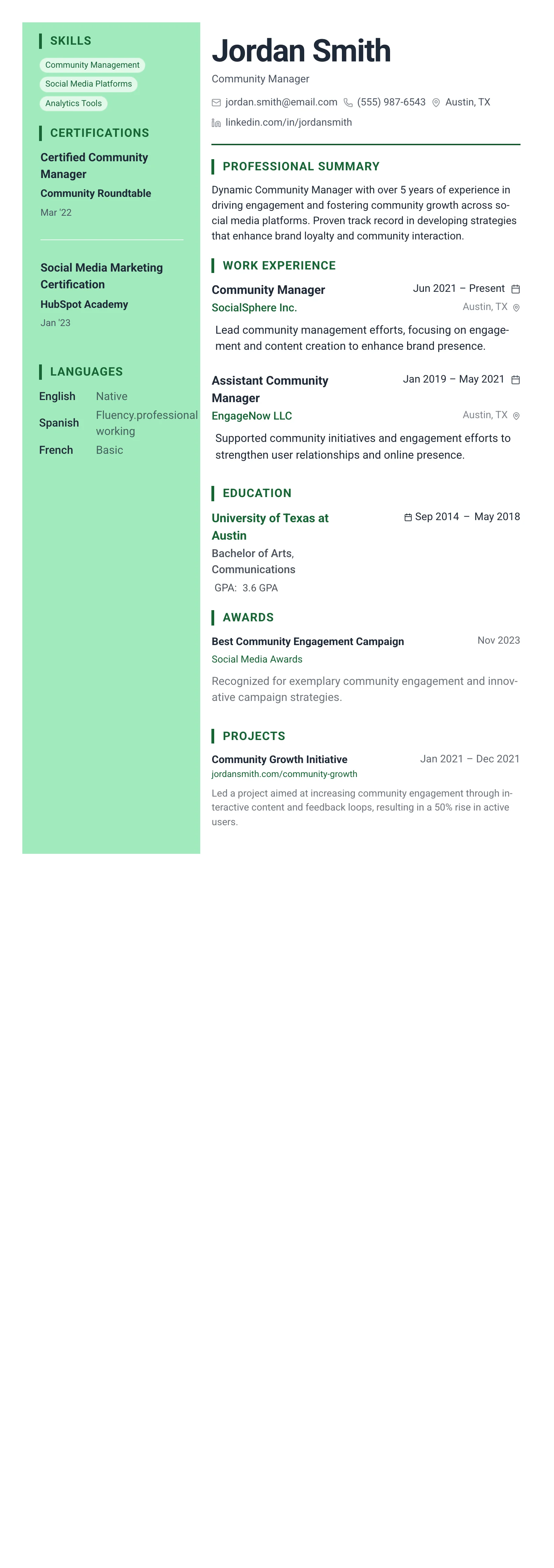 Forest Professional template preview