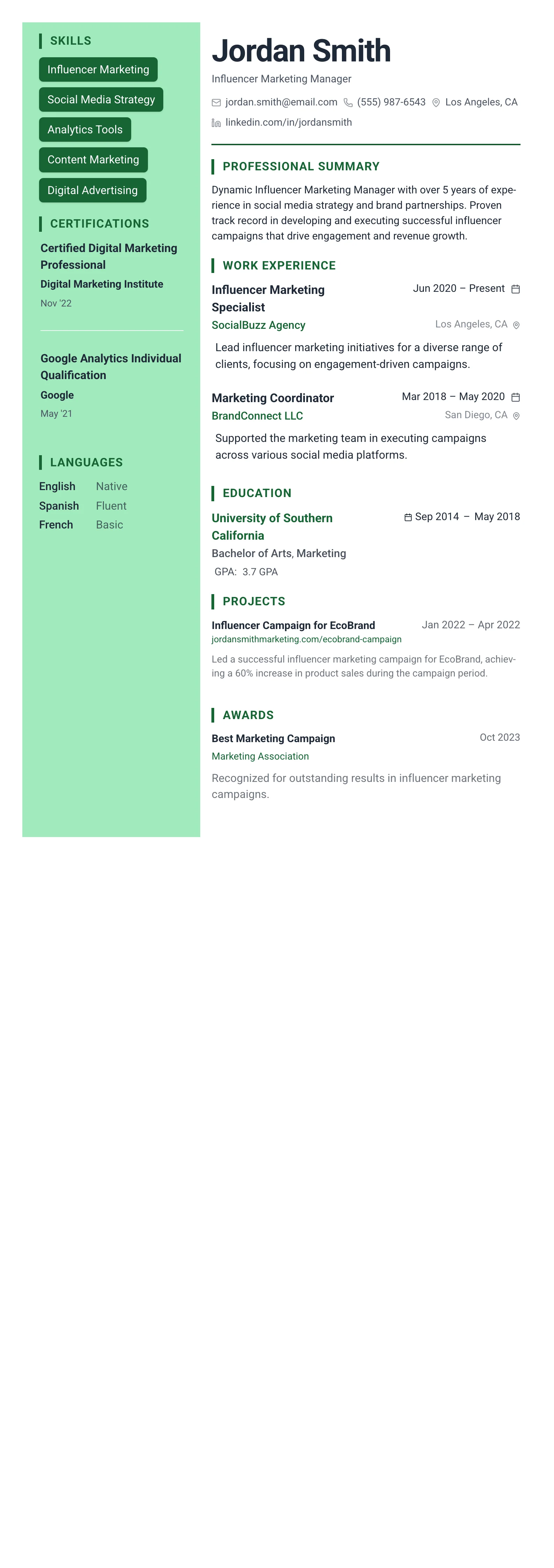 Forest Professional template preview