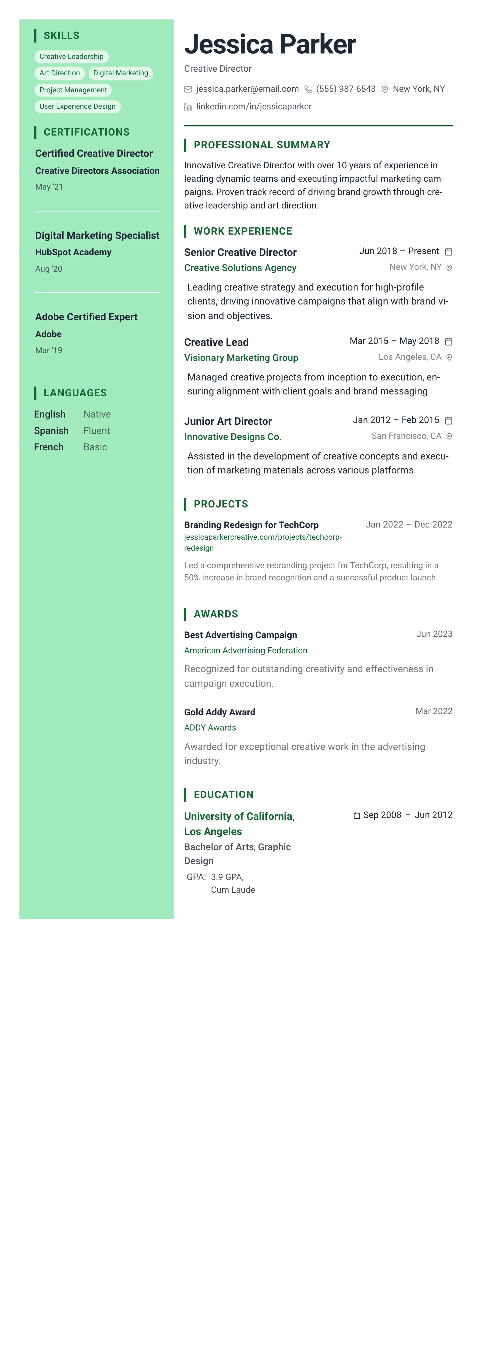 Forest Professional template preview