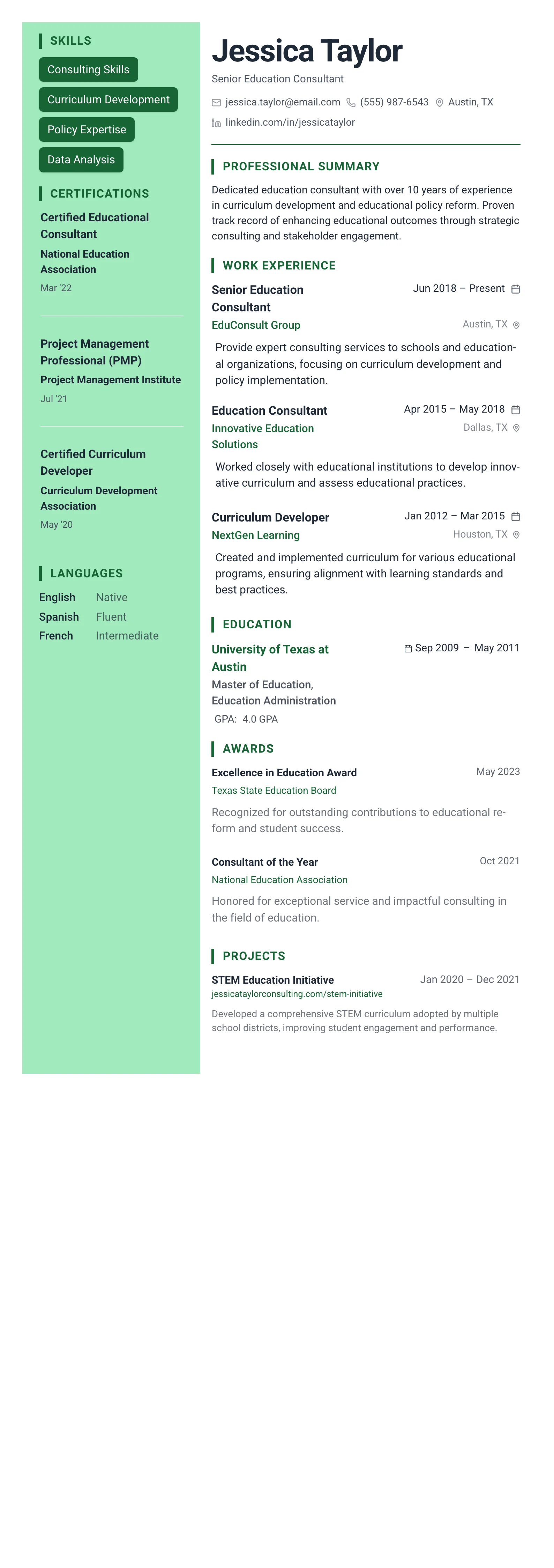 Forest Professional template preview