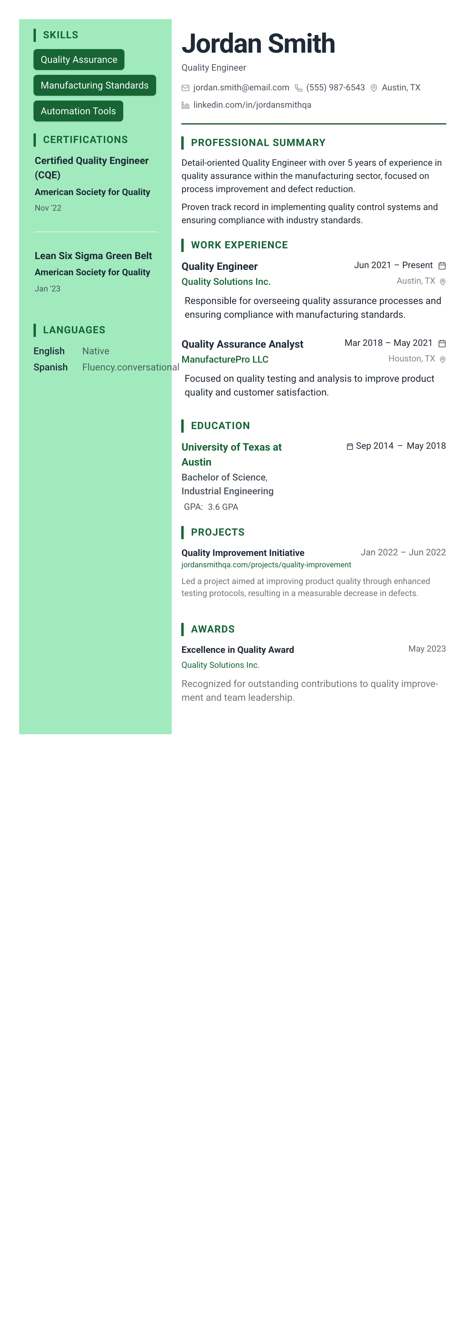 Forest Professional template preview