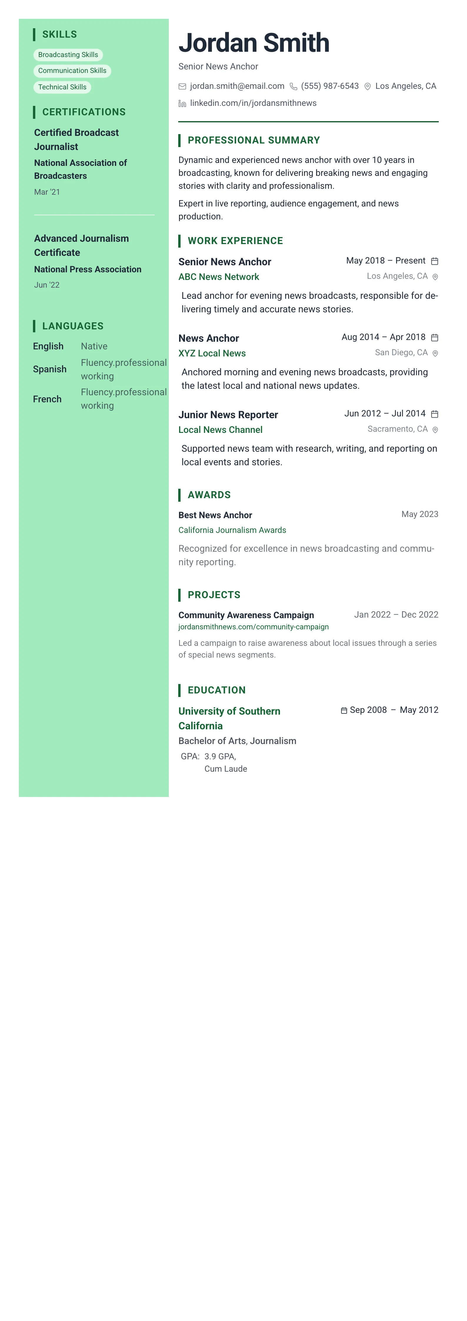 Forest Professional template preview