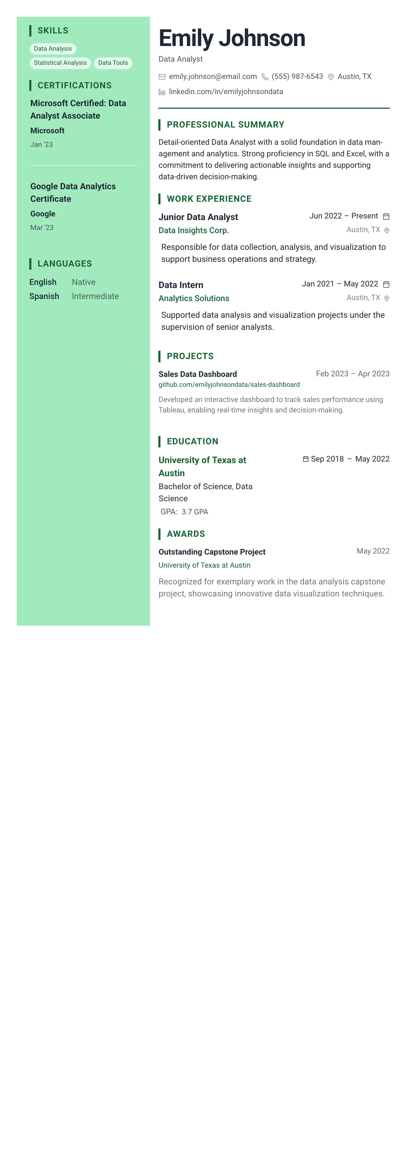 Forest Professional template preview