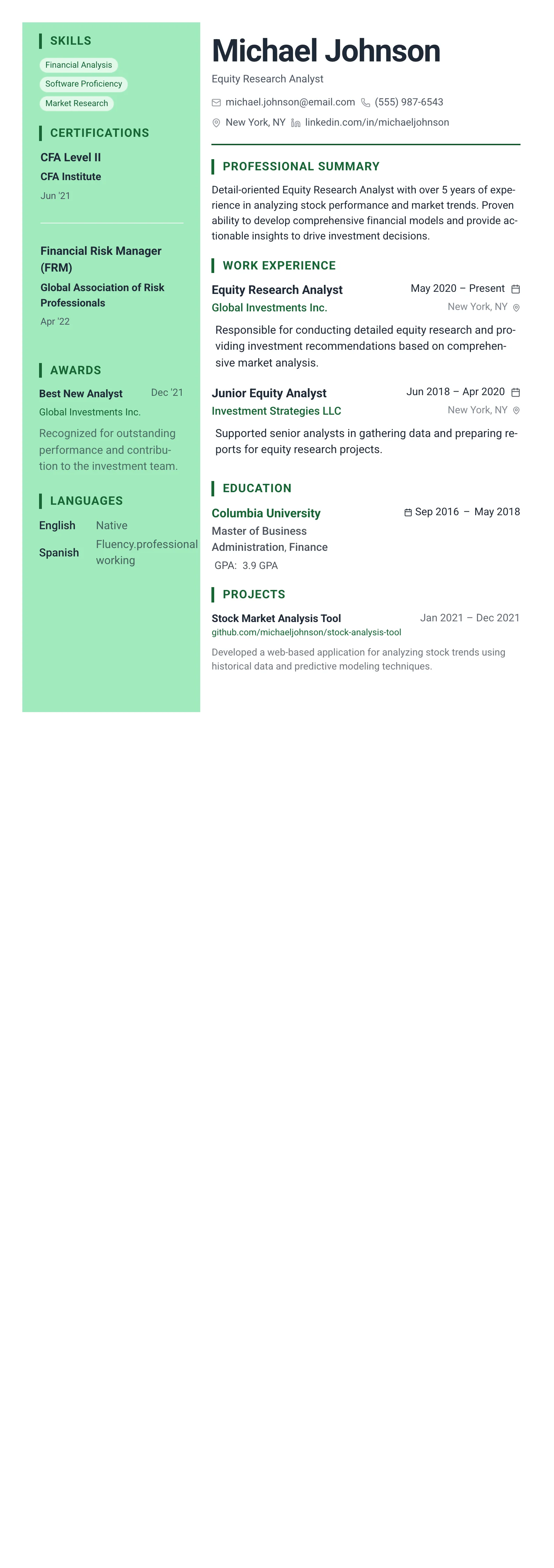 Forest Professional template preview