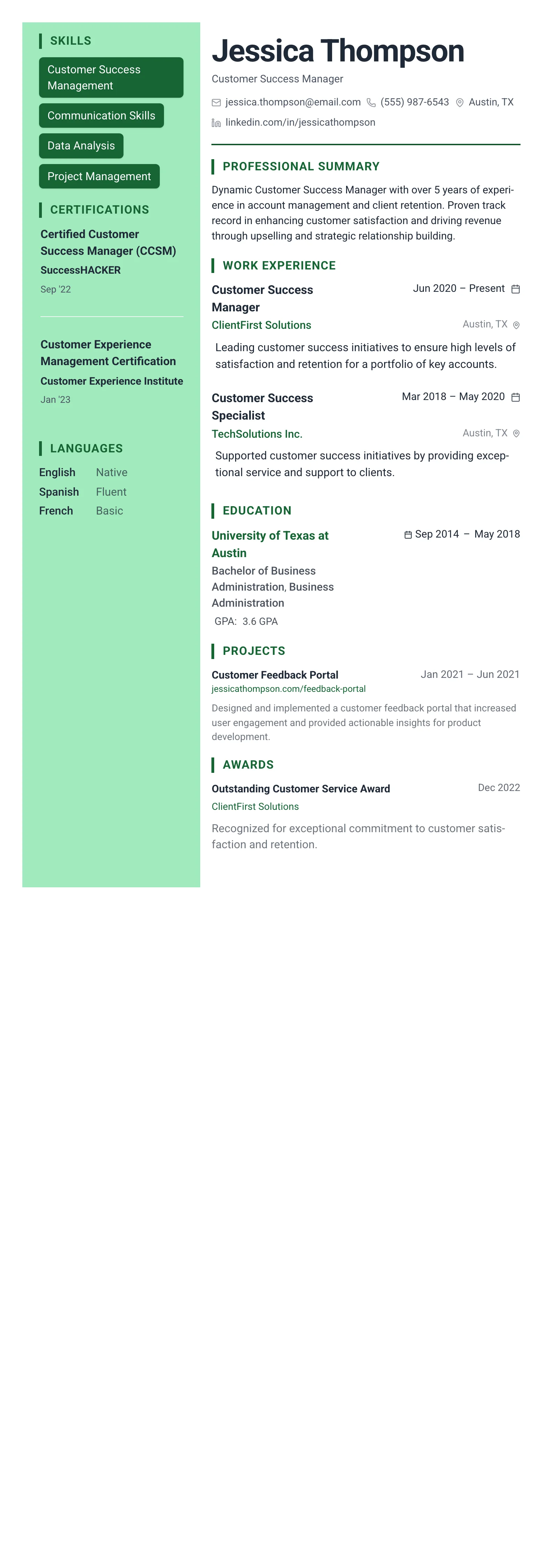 Forest Professional template preview