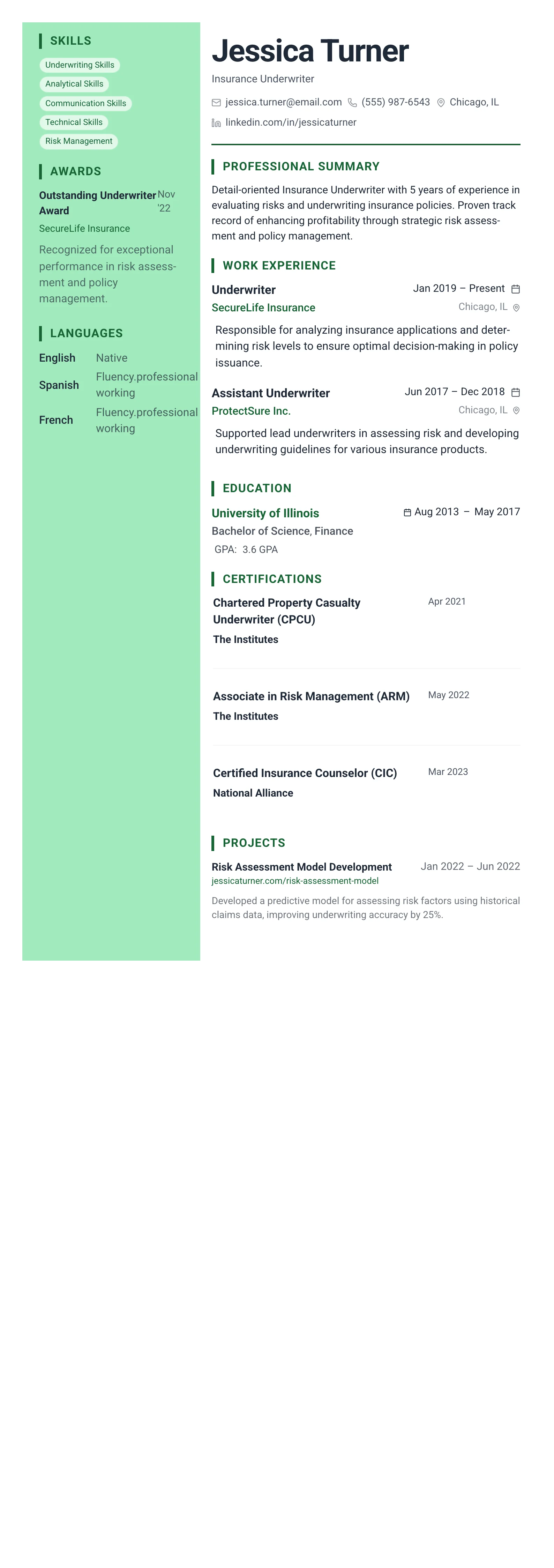 Forest Professional template preview