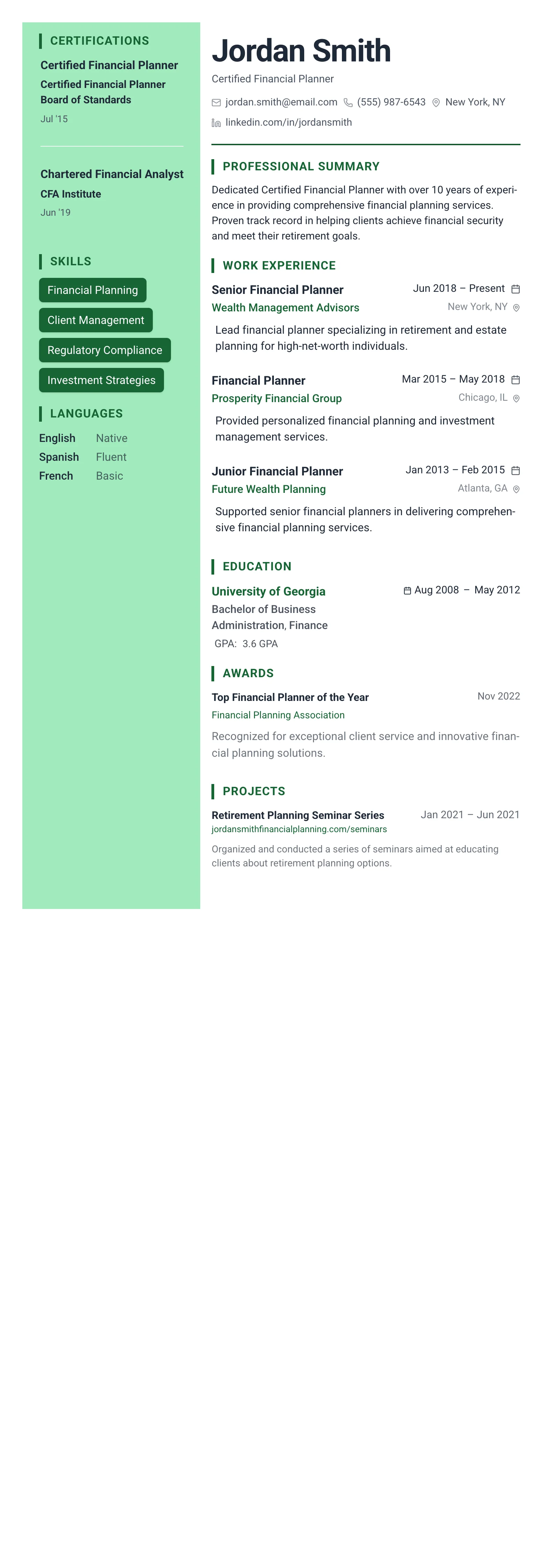 Forest Professional template preview