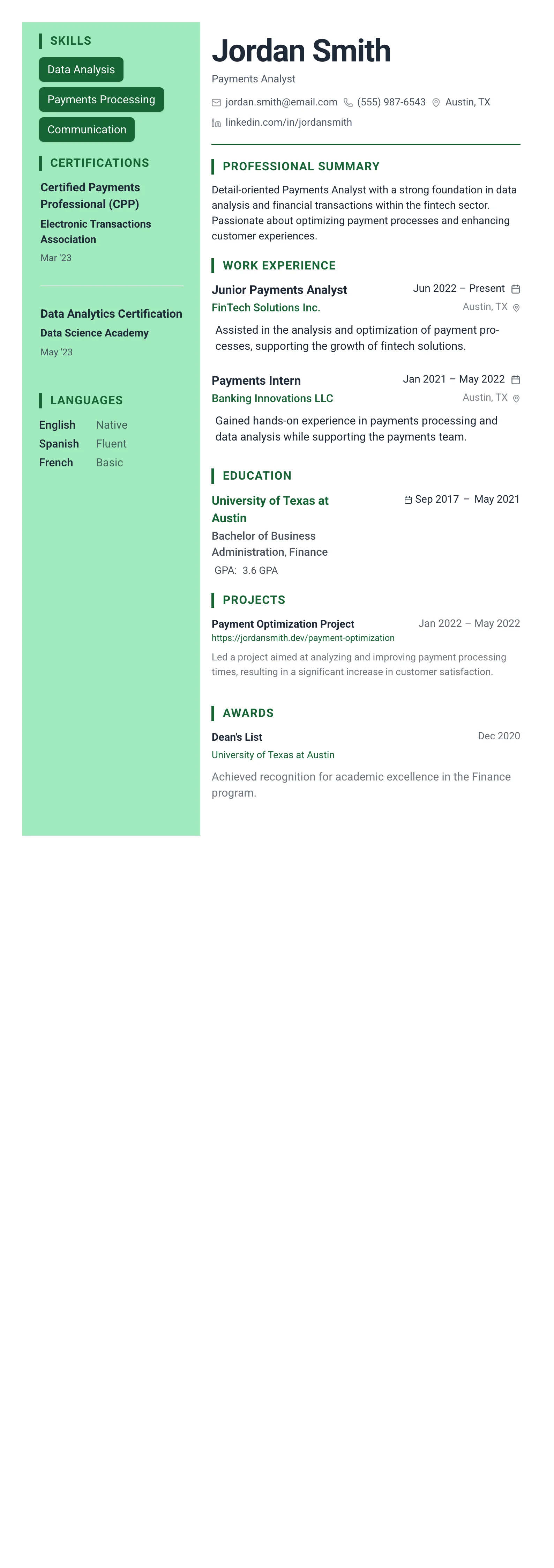 Forest Professional template preview