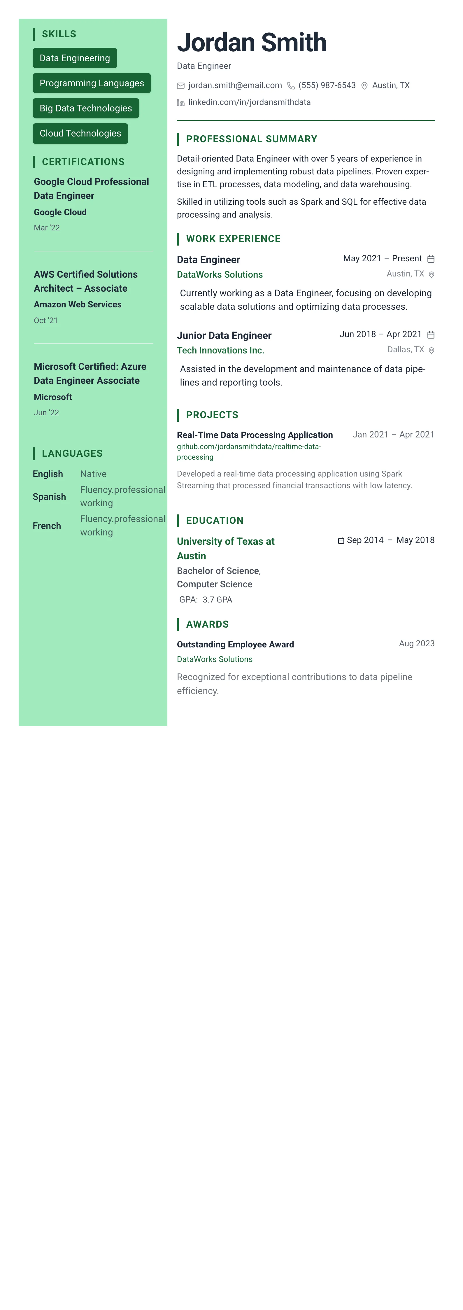 Forest Professional template preview