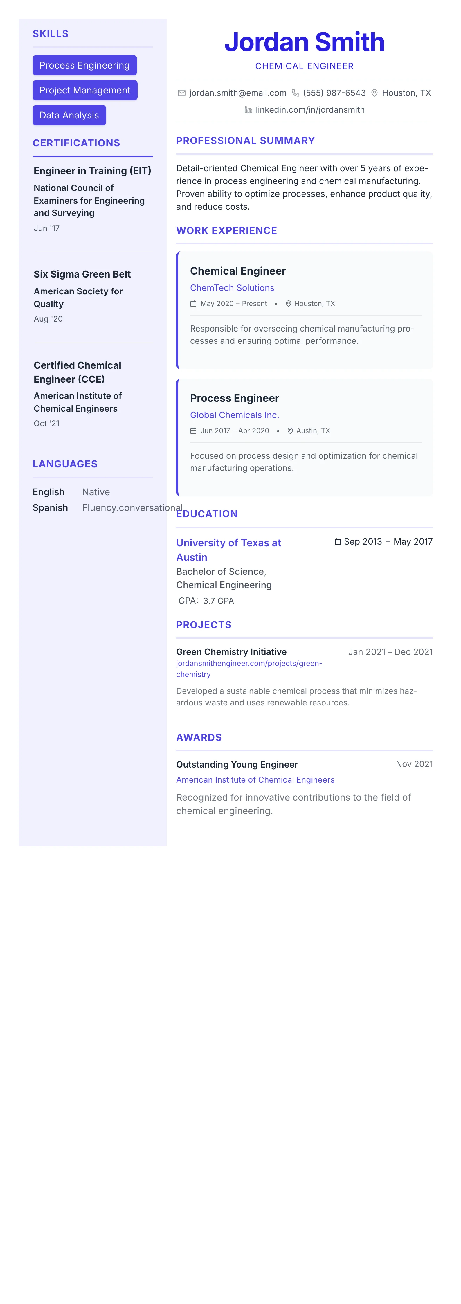 Geometric Accent template preview