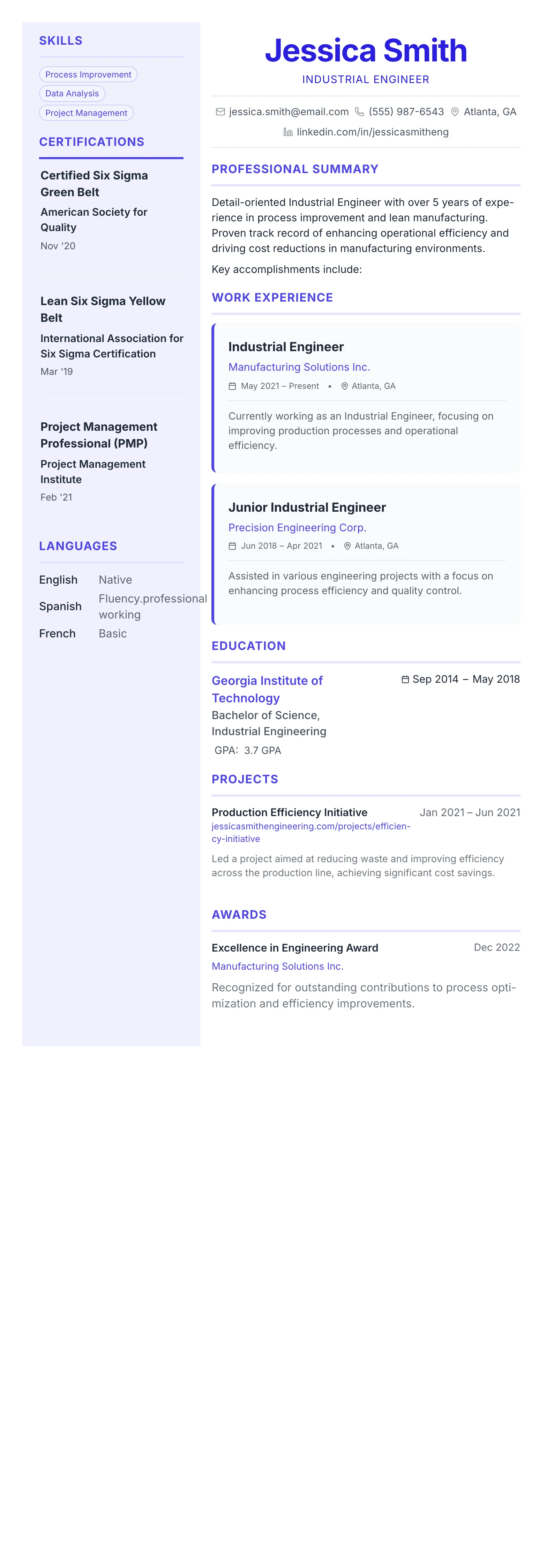 Geometric Accent template preview