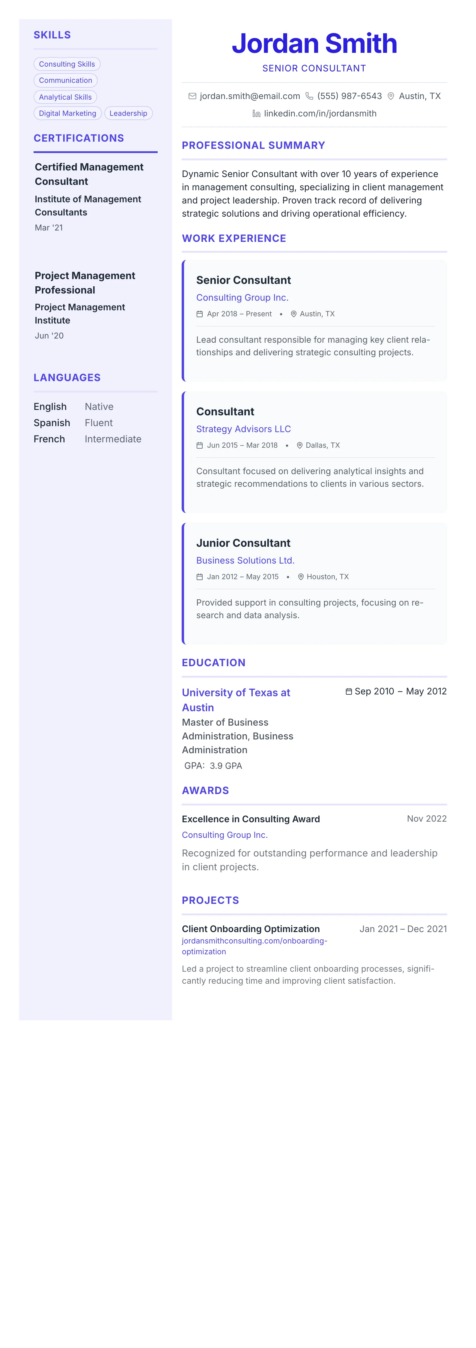Geometric Accent template preview