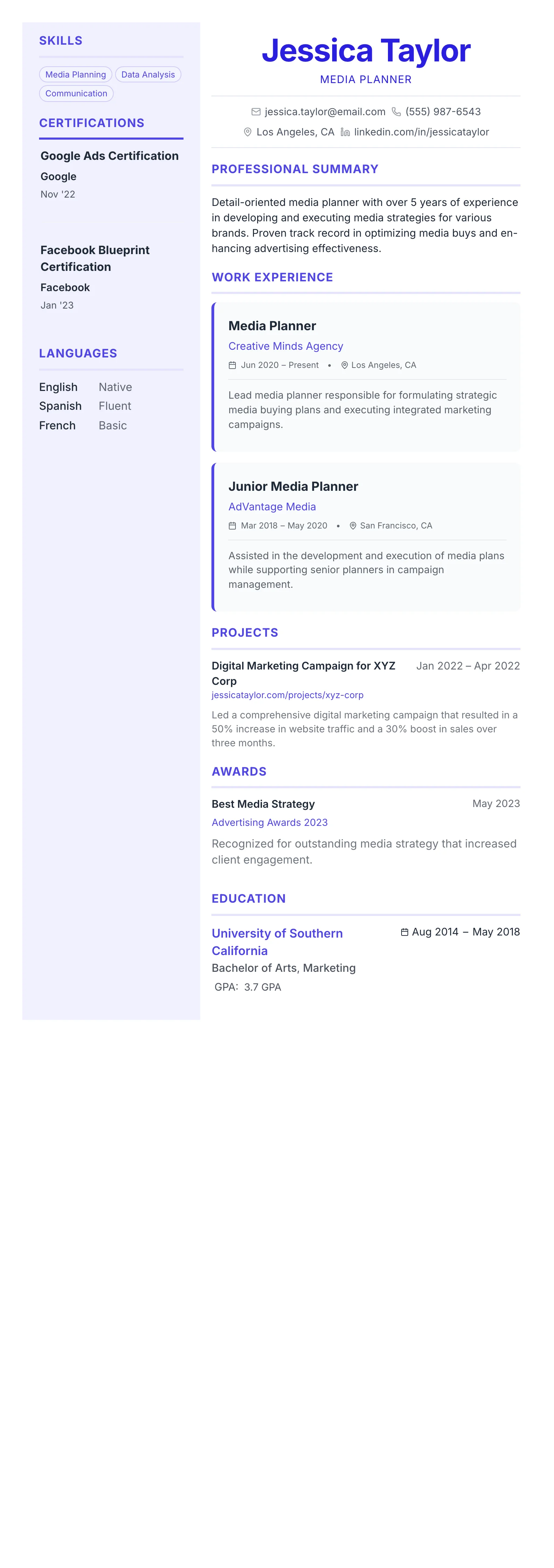 Geometric Accent template preview
