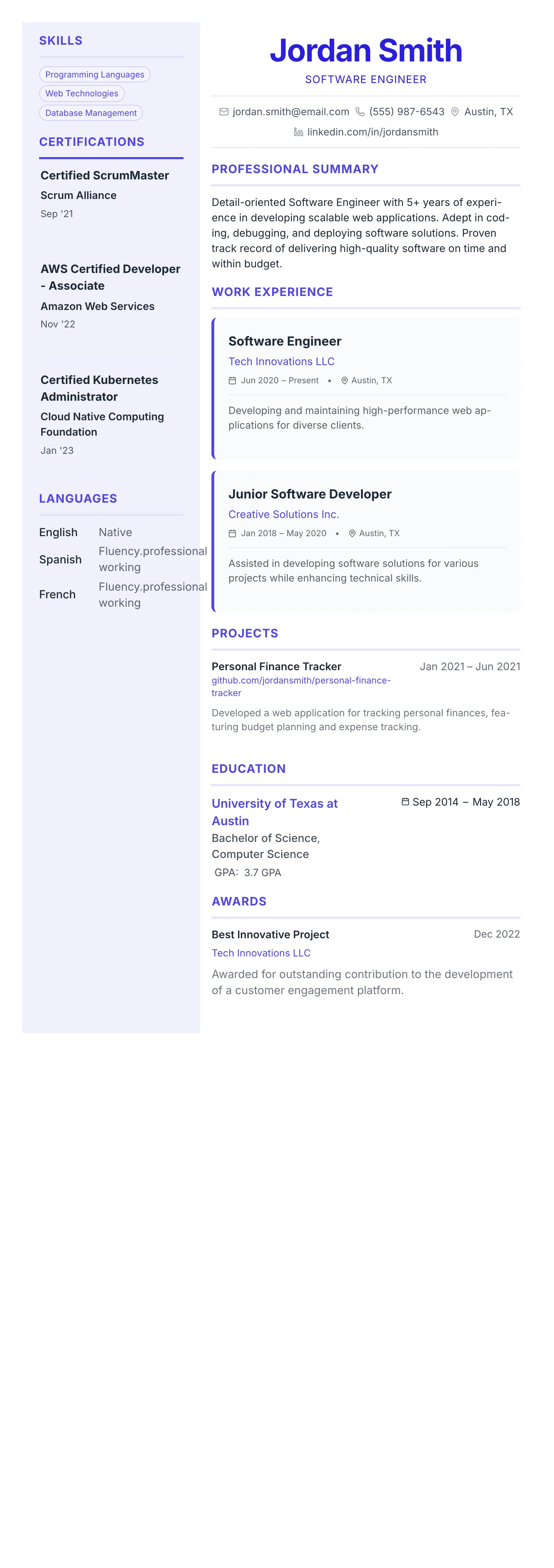 Geometric Accent template preview