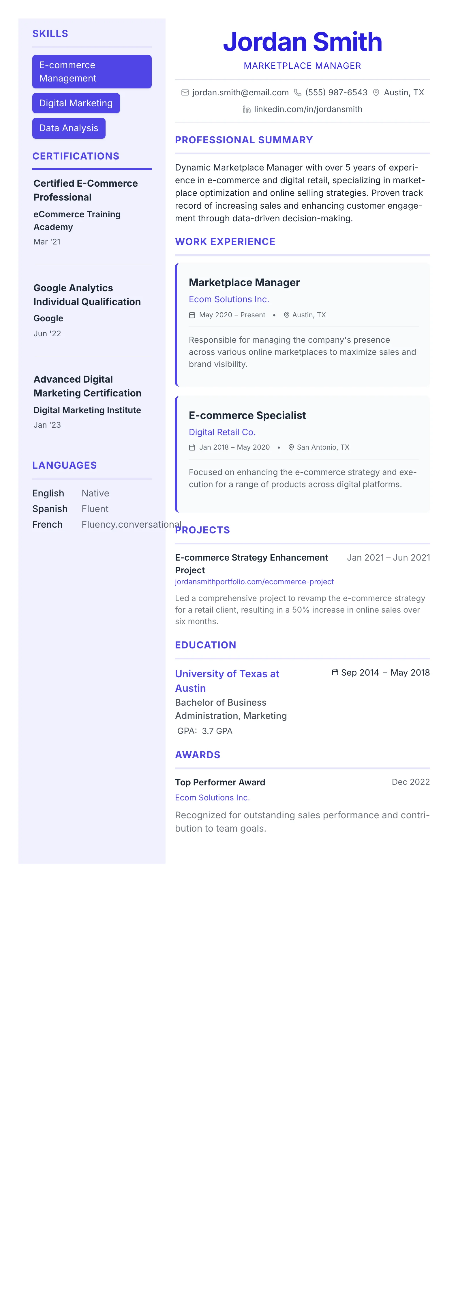 Geometric Accent template preview