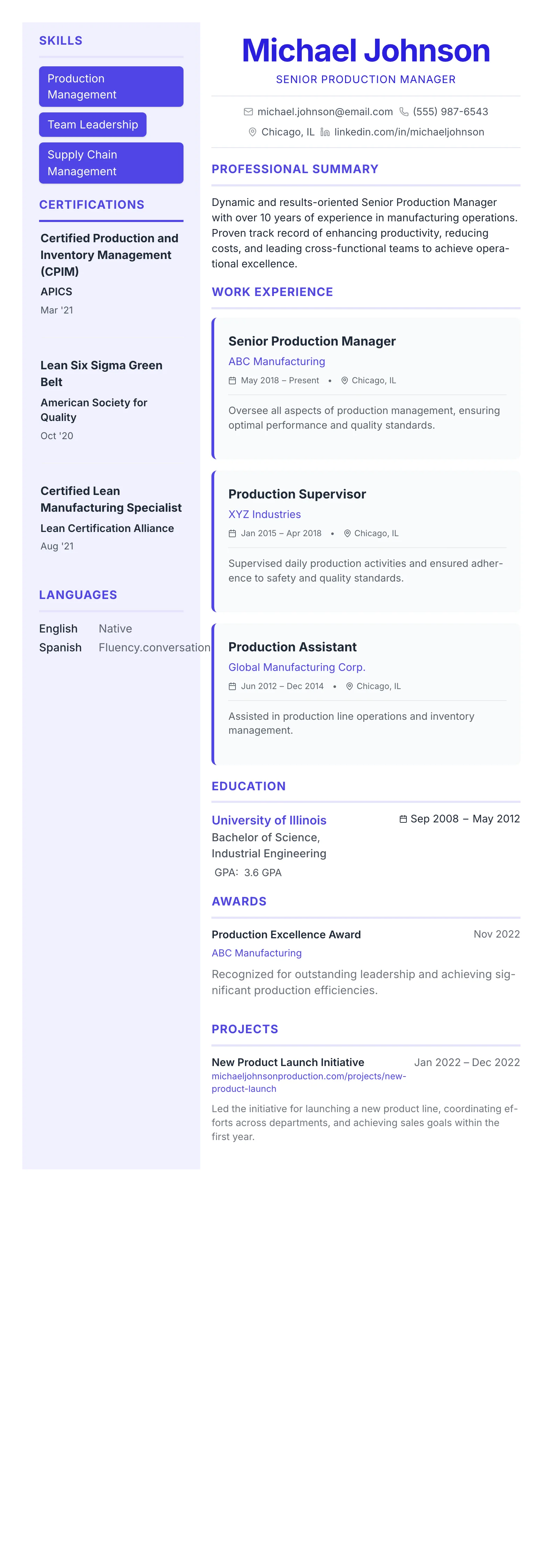 Geometric Accent template preview