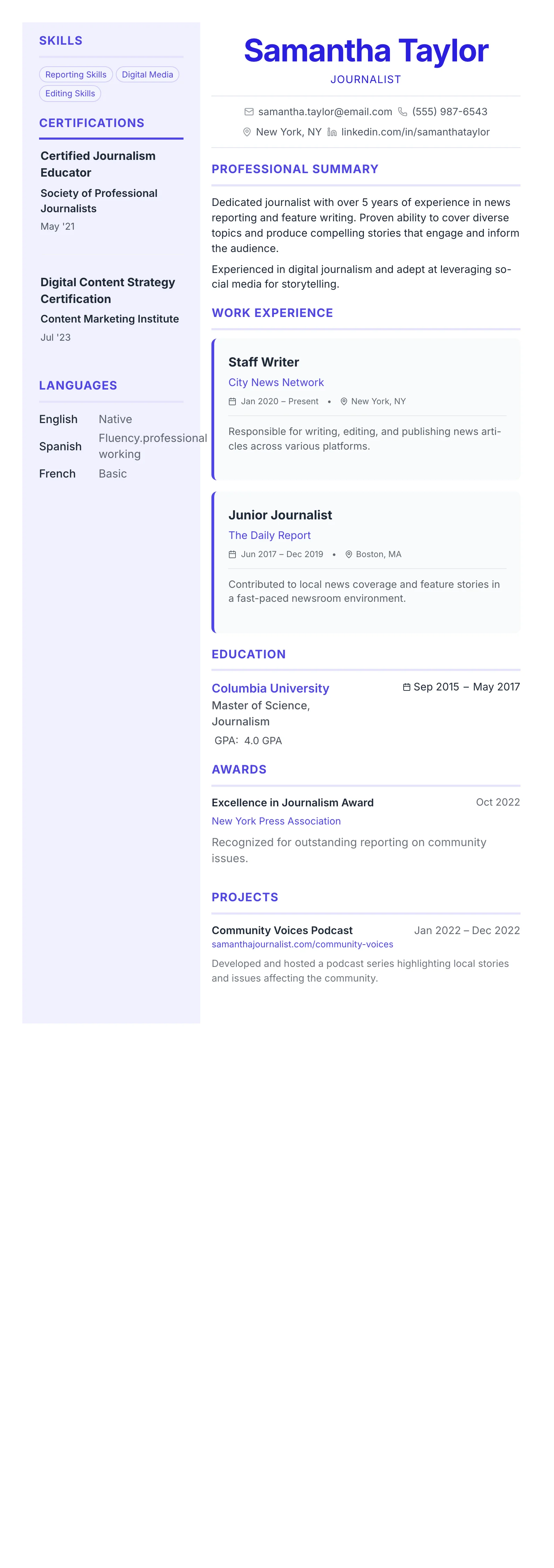 Geometric Accent template preview