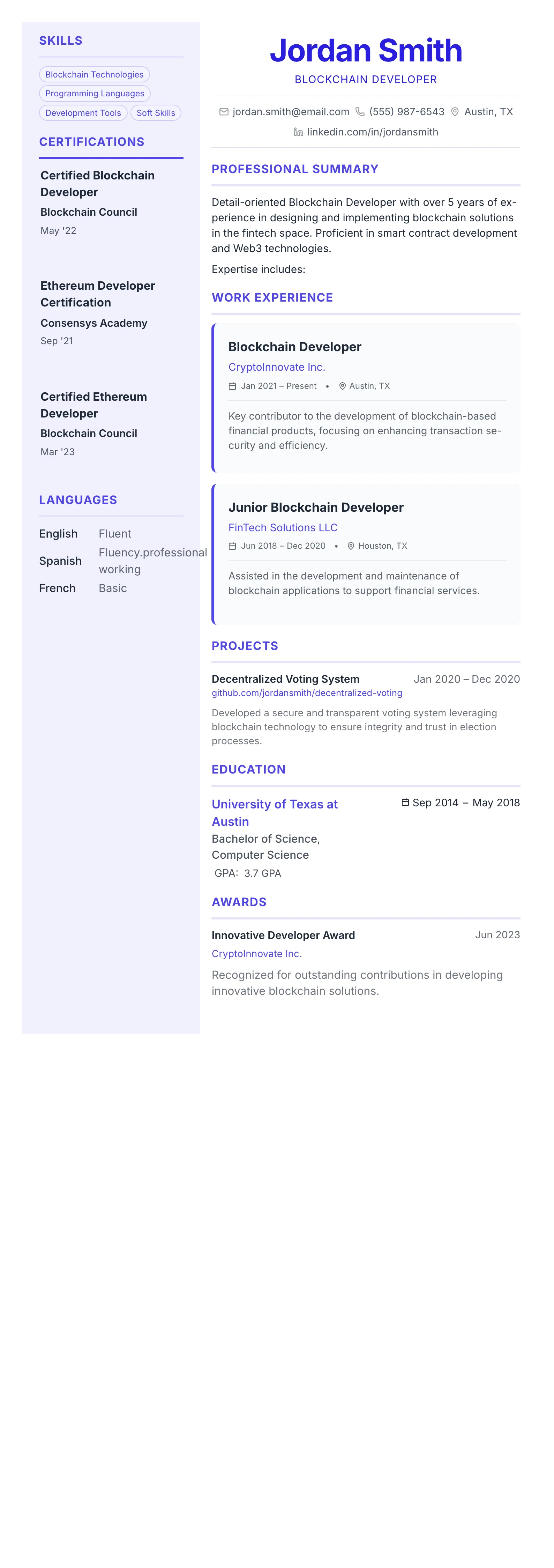 Geometric Accent template preview