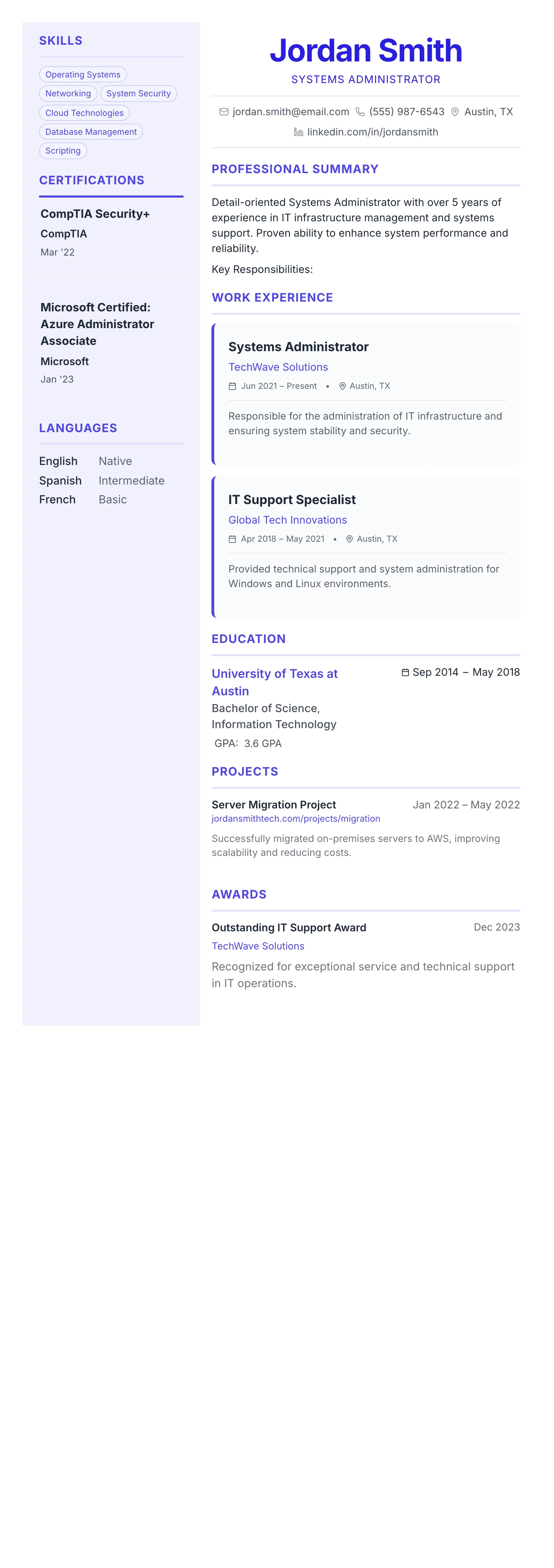 Geometric Accent template preview