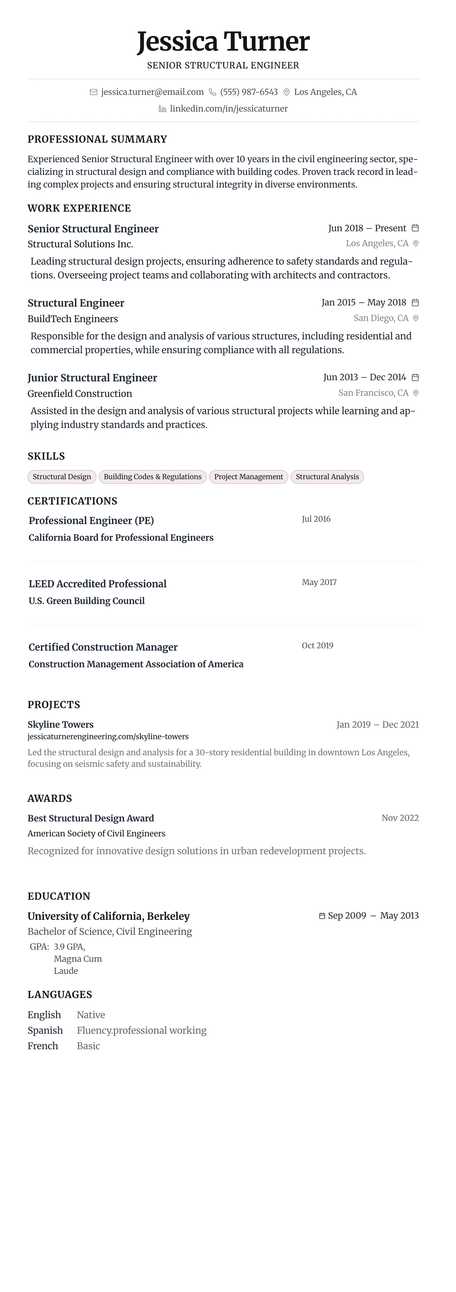 Minimalist Centered template preview