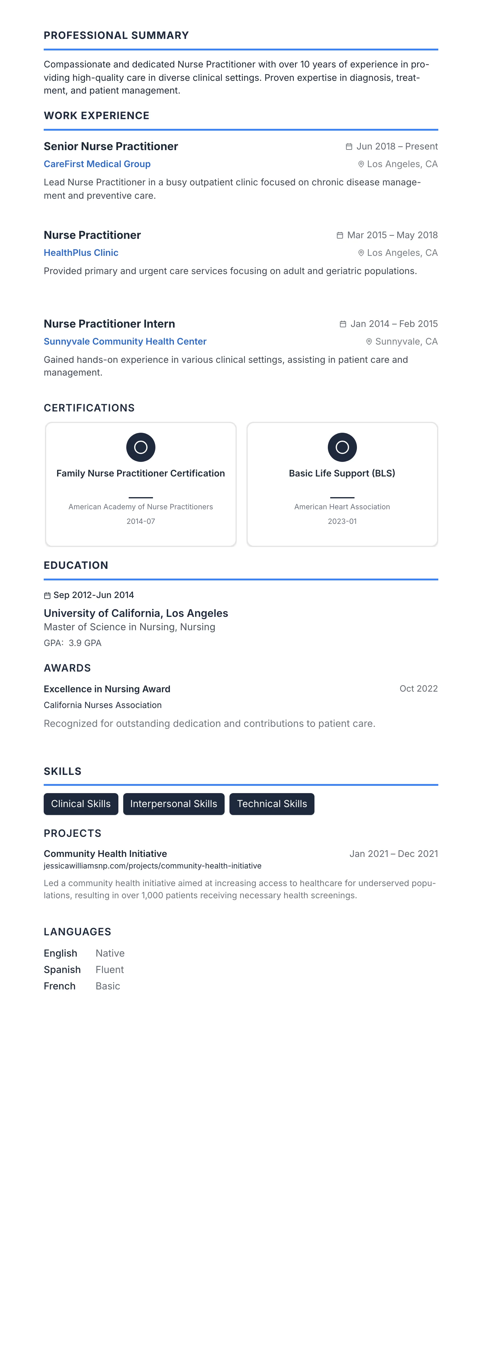 Modern Slate template preview