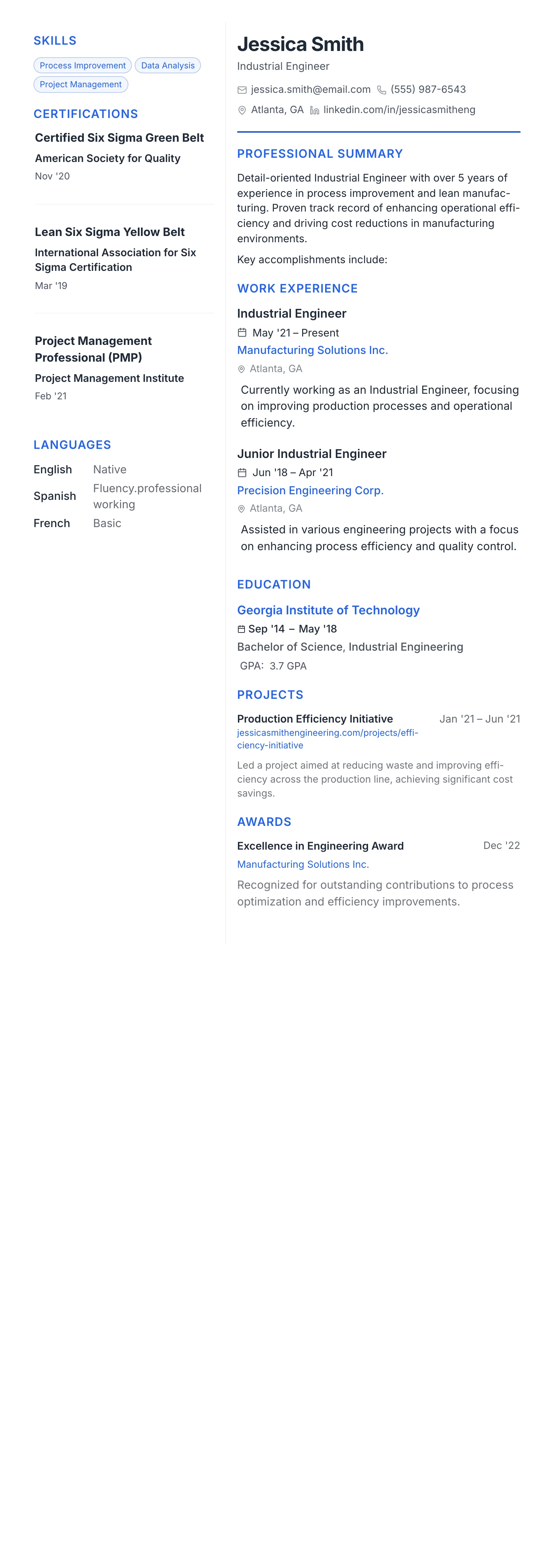 Modern Tech template preview