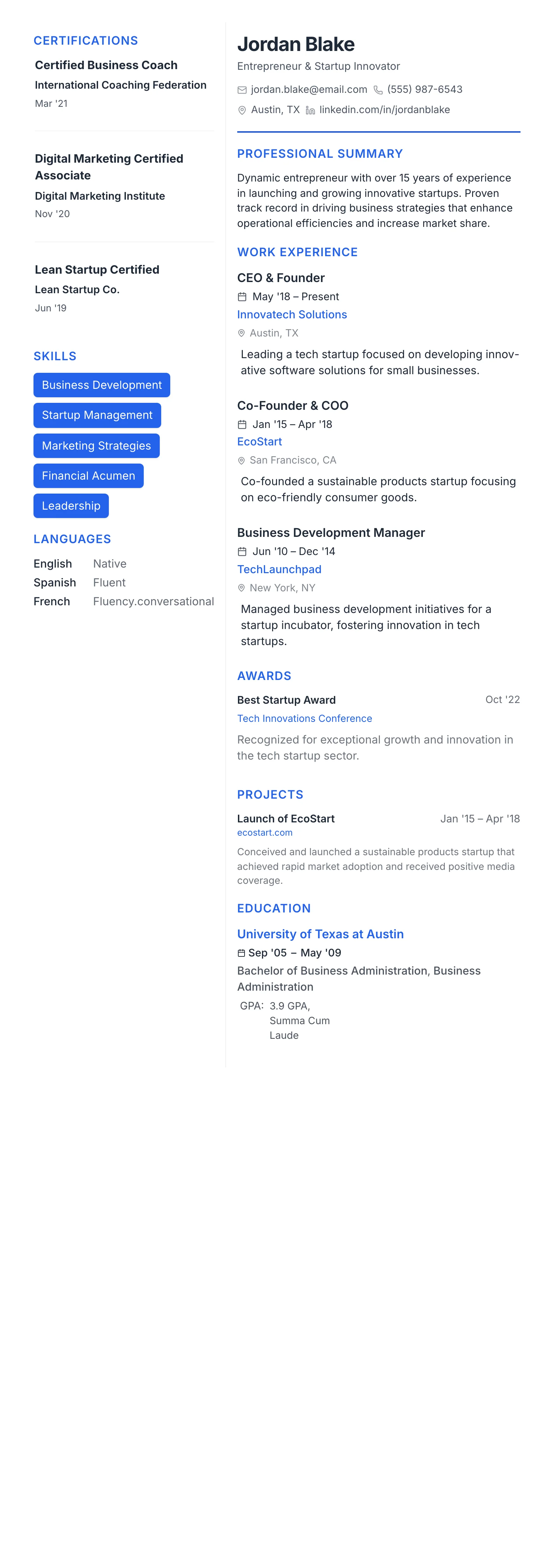 Modern Tech template preview