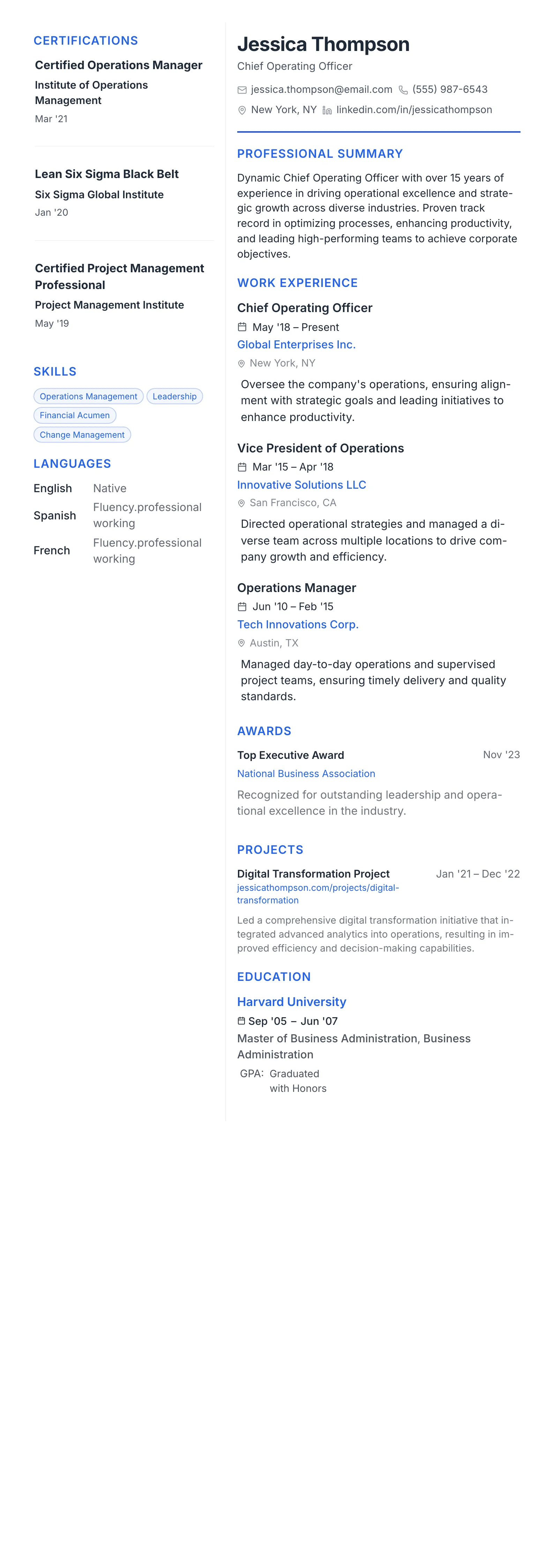 Modern Tech template preview