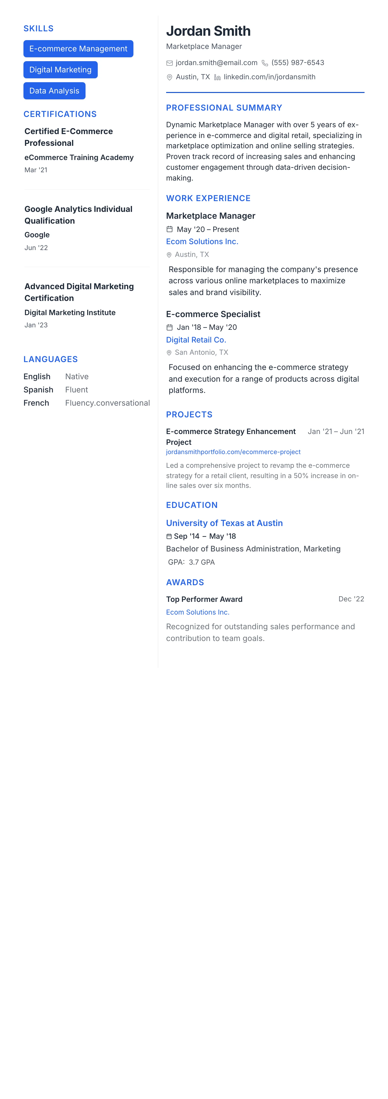 Modern Tech template preview