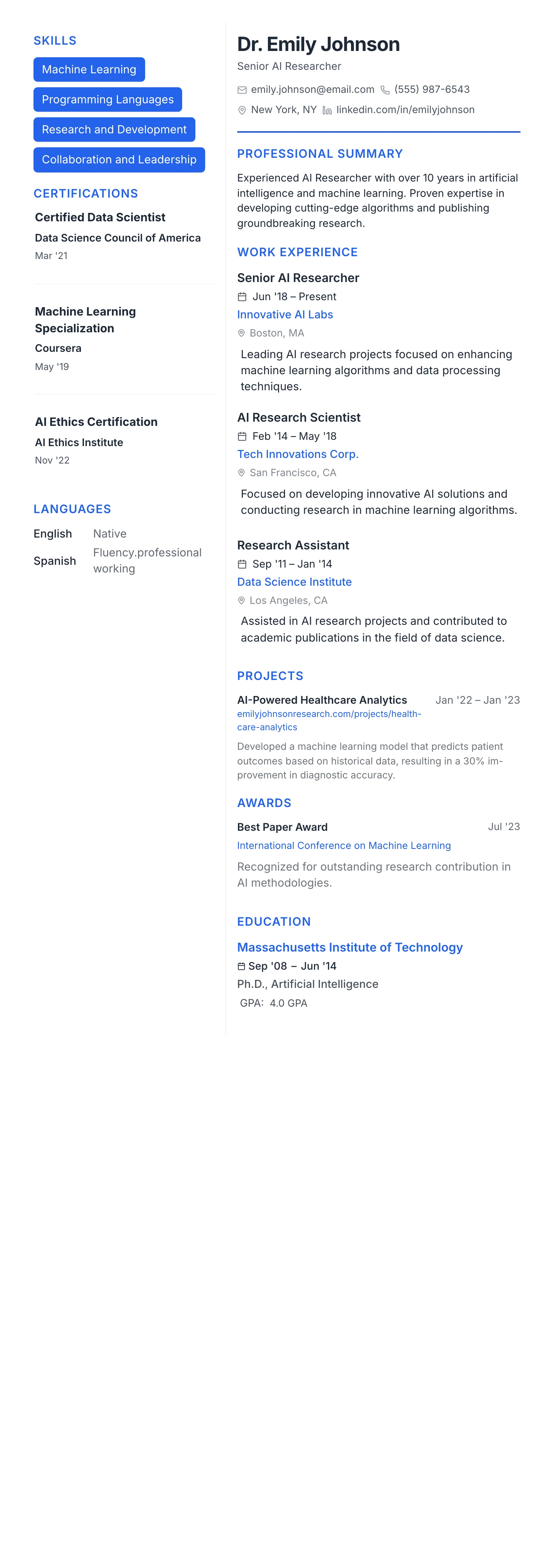 Modern Tech template preview