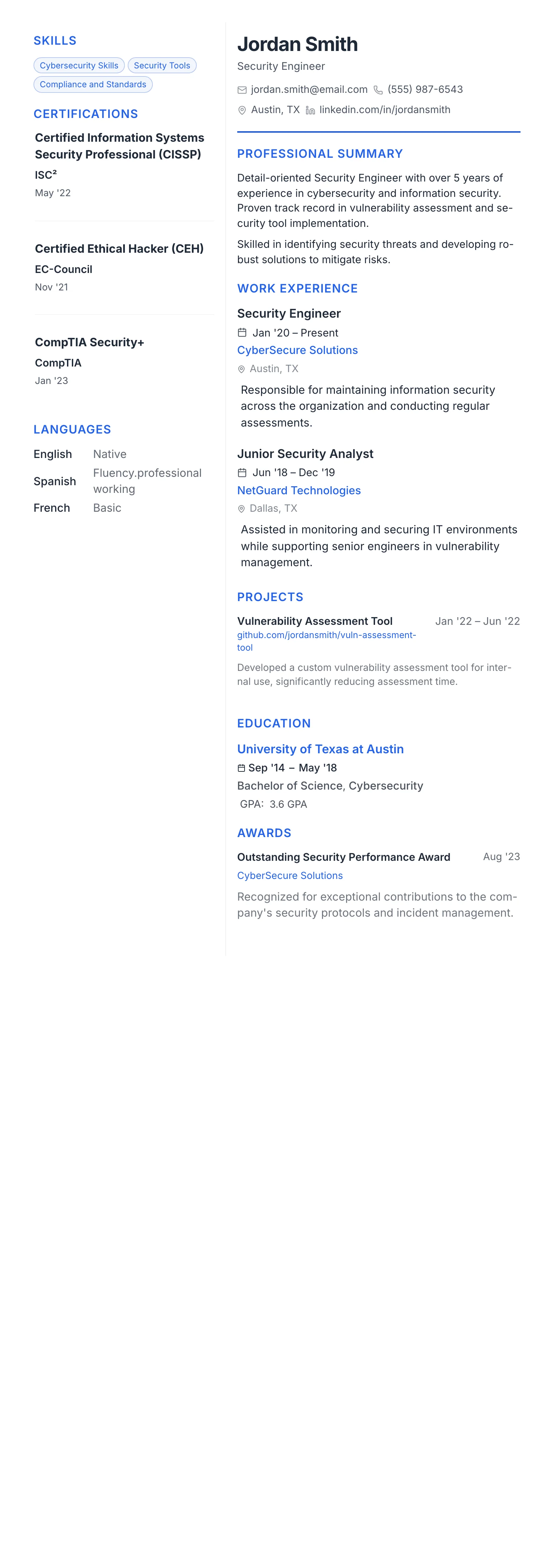 Modern Tech template preview