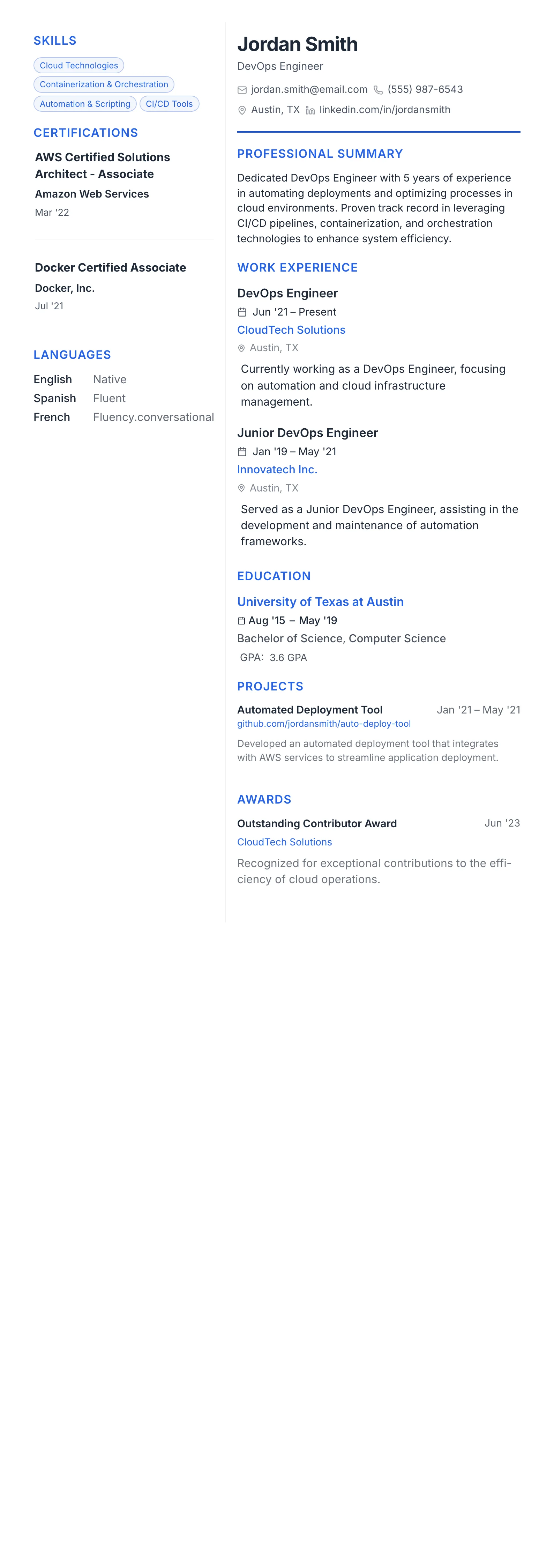 Modern Tech template preview