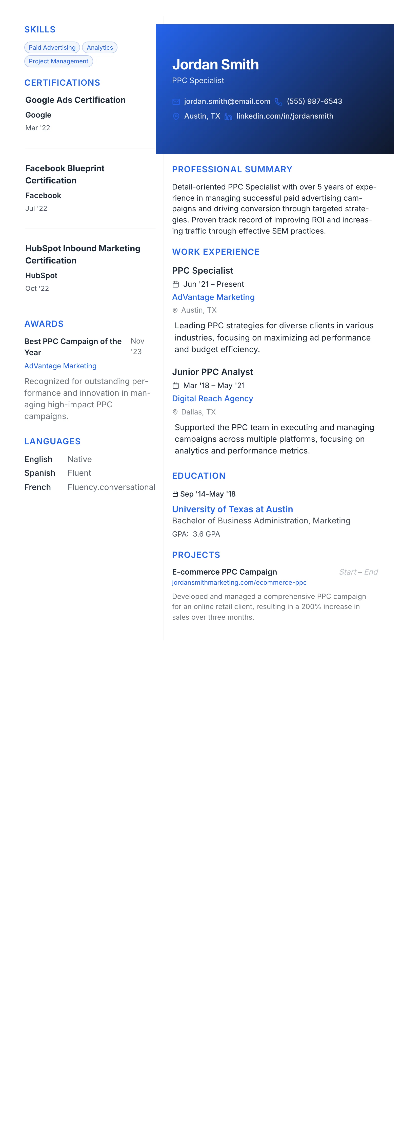 Modern Tech template preview