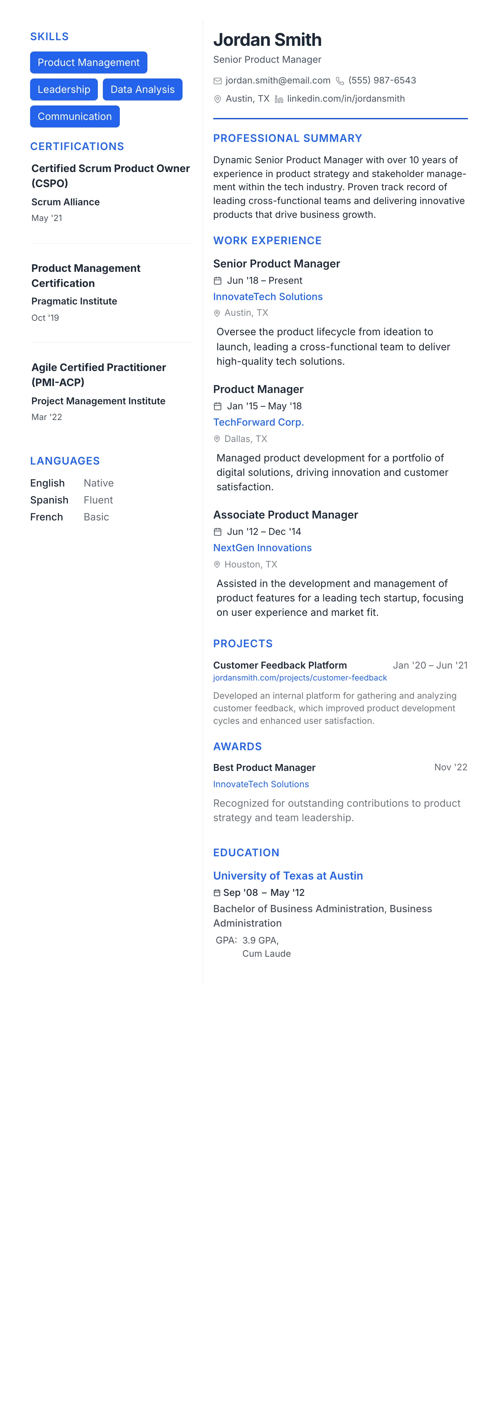 Modern Tech template preview