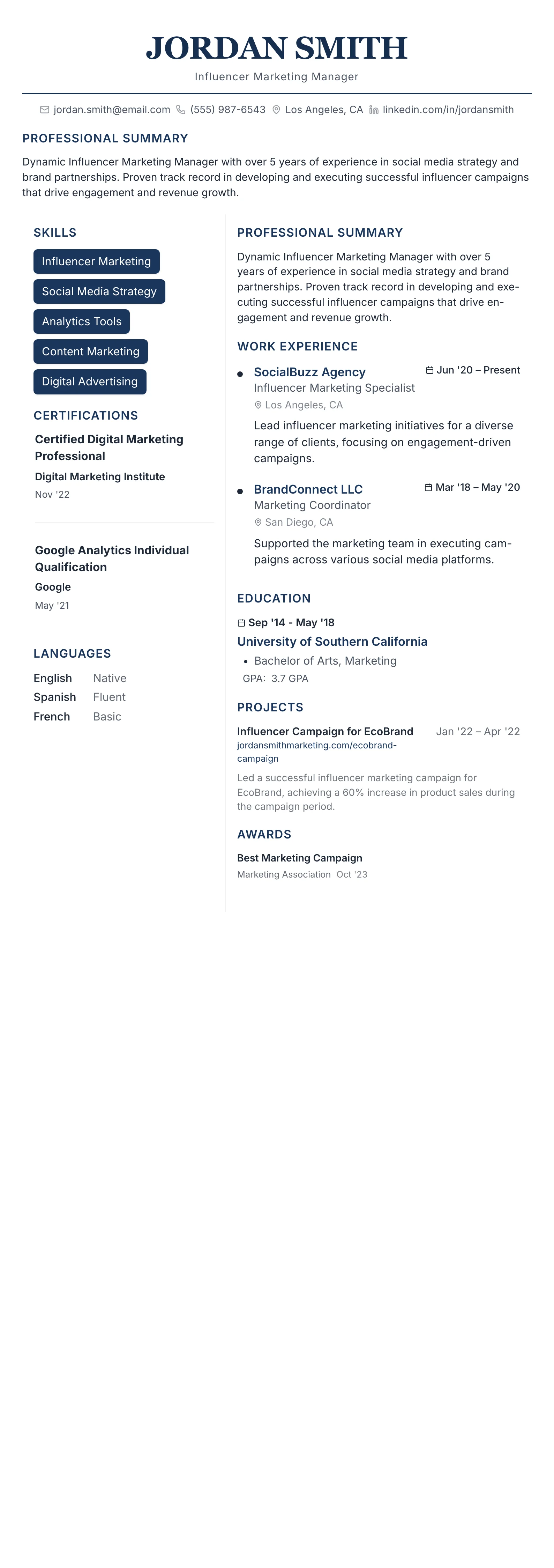 Executive Classic template preview