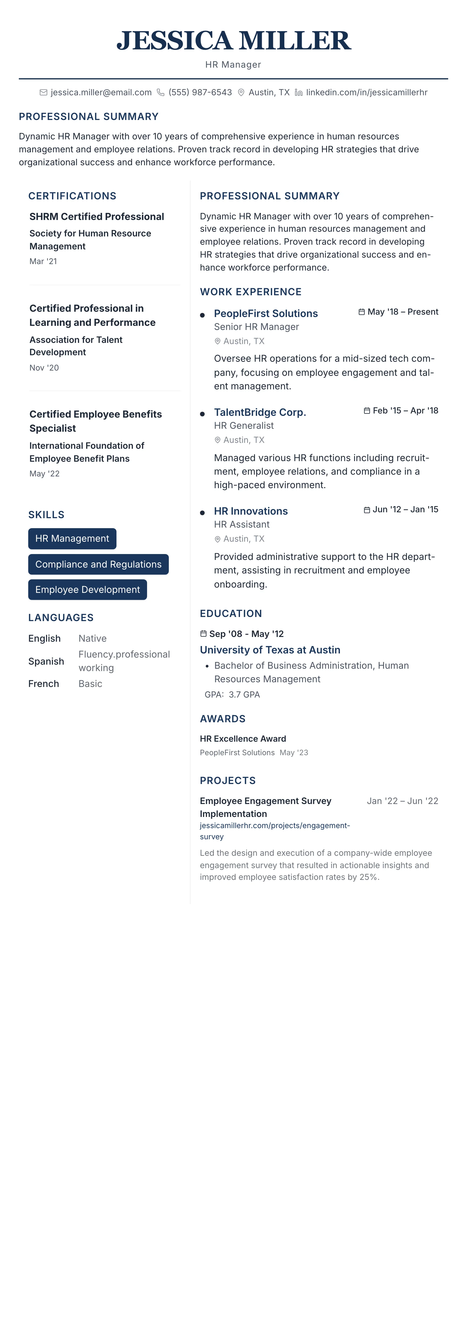 Executive Classic template preview