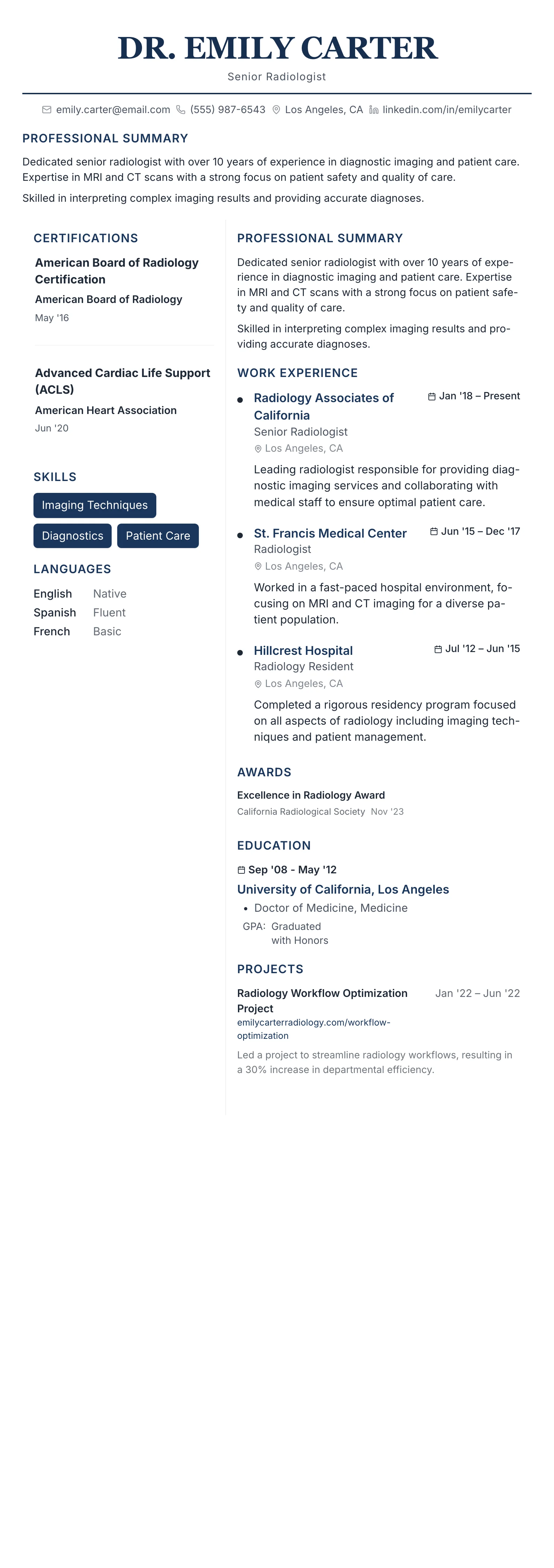 Executive Classic template preview