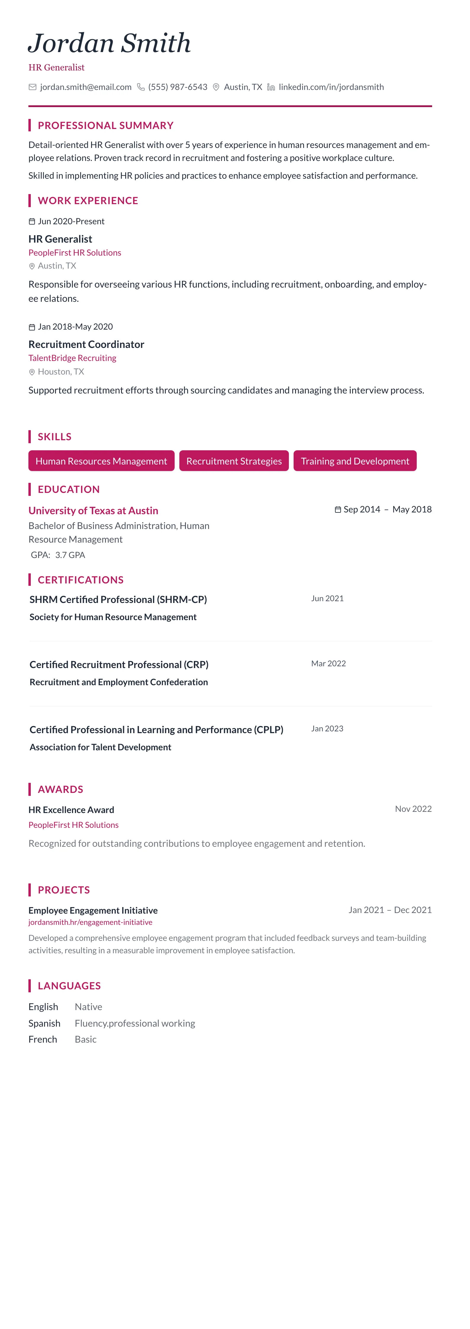 Rose Elegant template preview