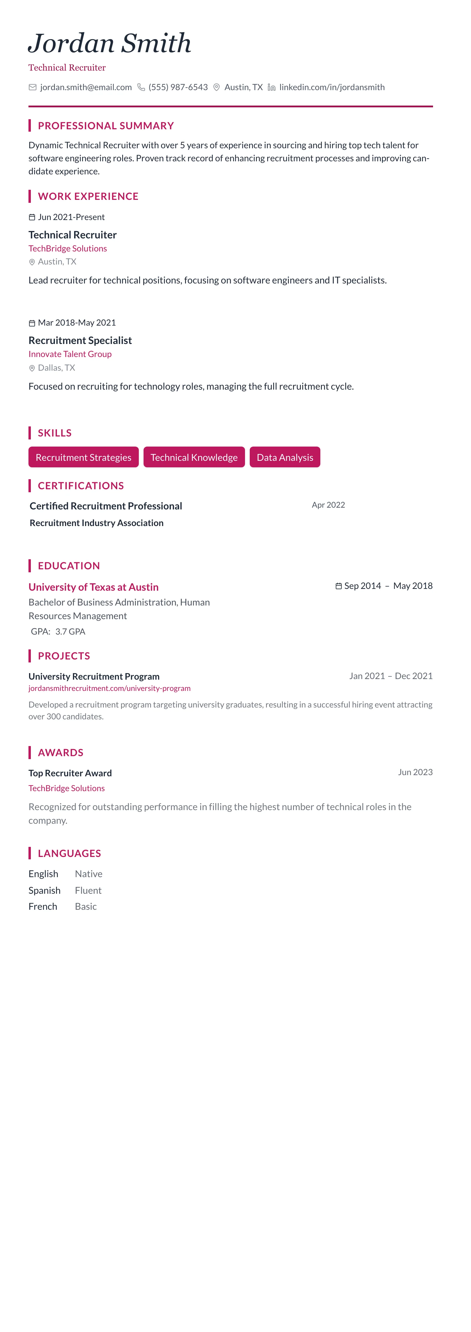 Rose Elegant template preview